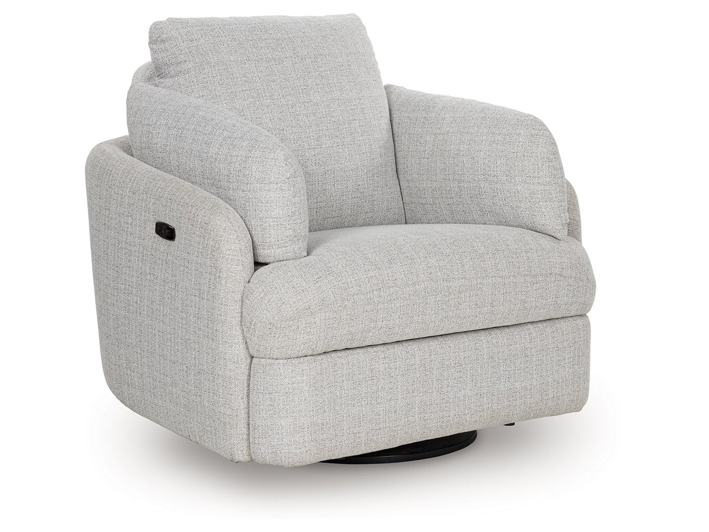 Alainmont Next-Gen Nuvella Stone Swivel Power Recliner (Online Special Price) - Ornate Home
