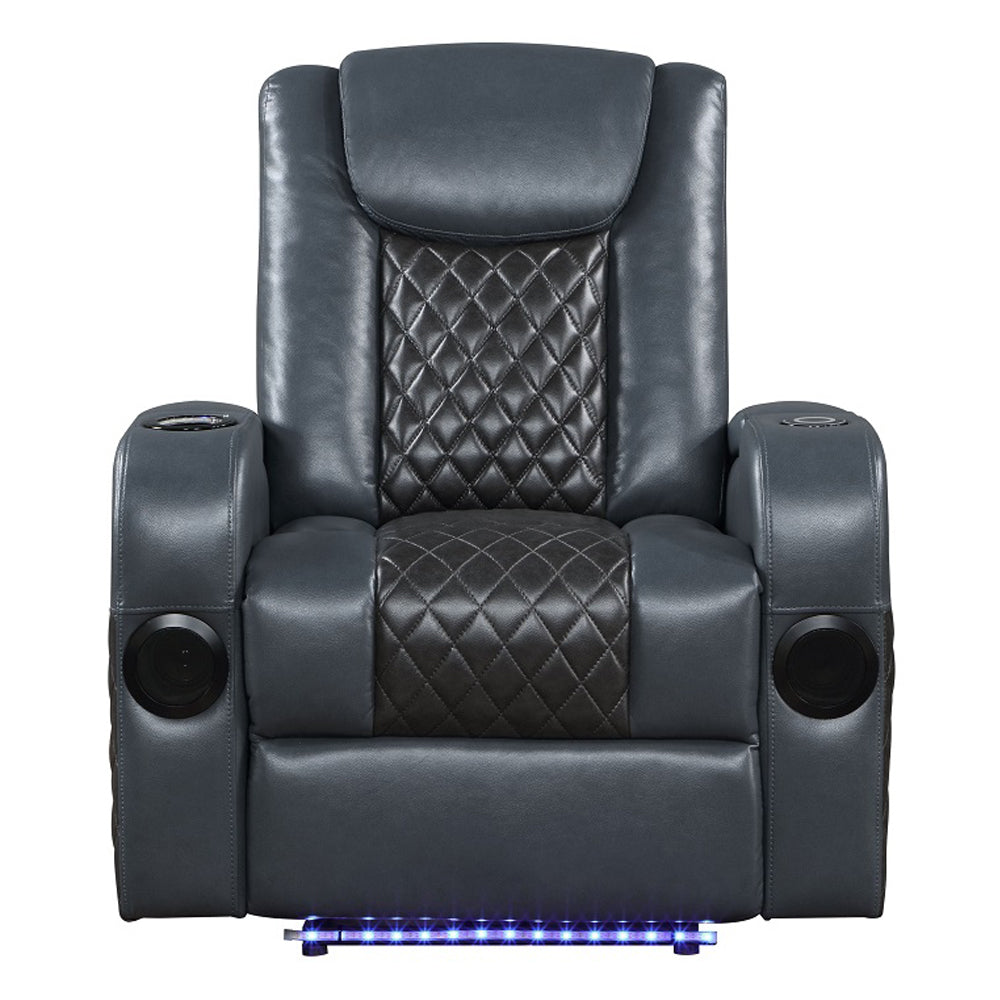 Alair Black Recliner - Ornate Home
