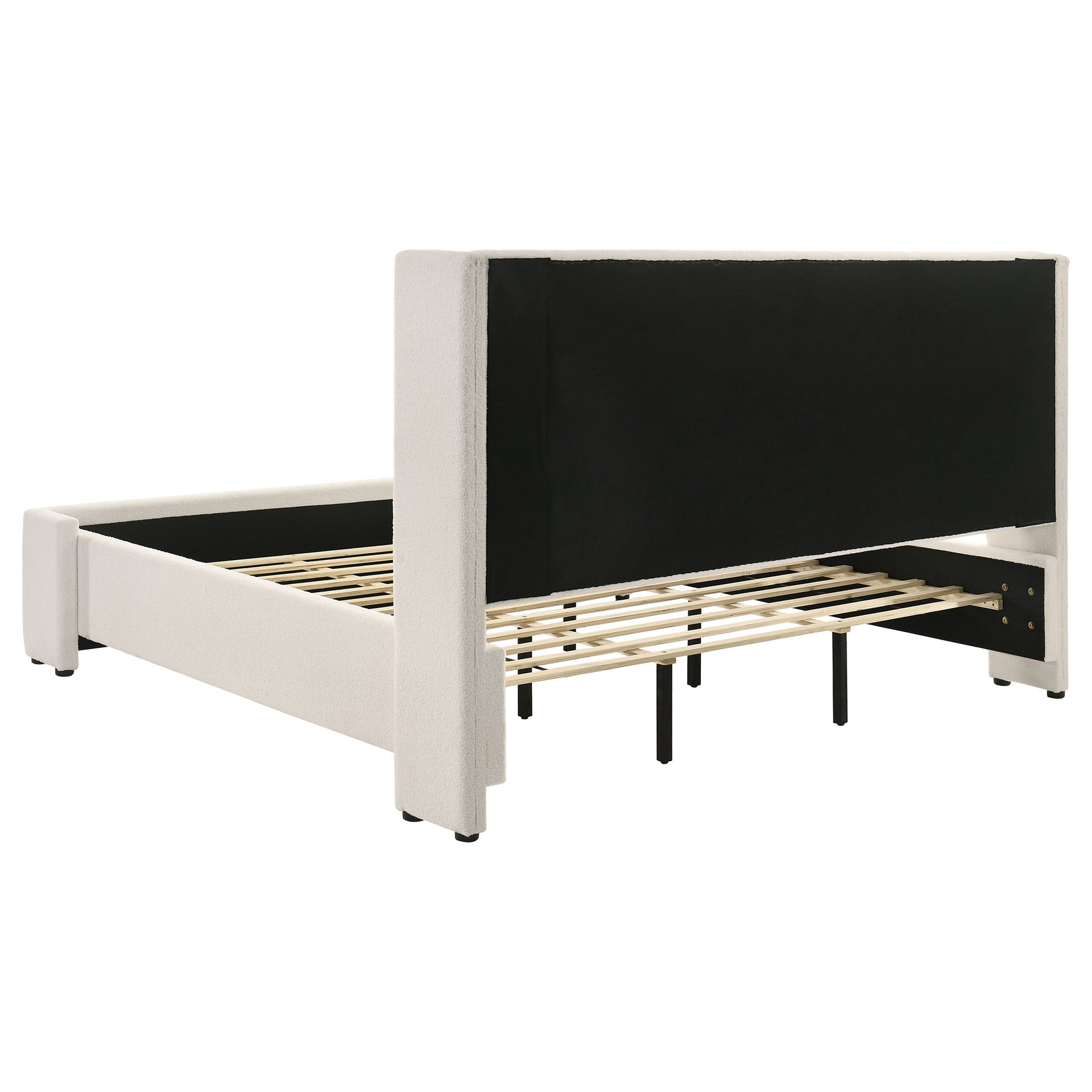 Alamosa White Eastern King Upholstered Panel Bed - Ornate Home