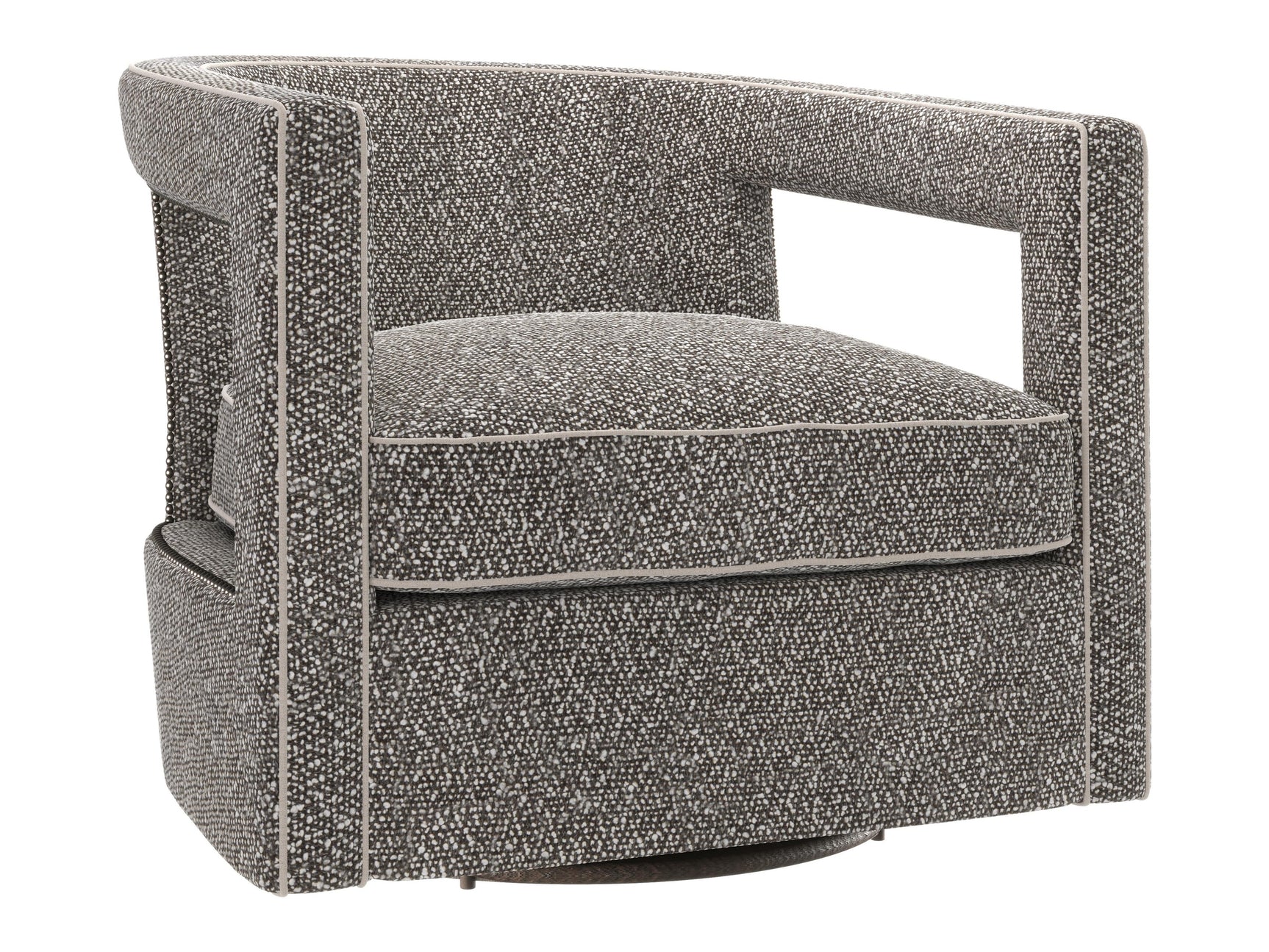 Alana Grey Fabric Swivel Chair - Ornate Home