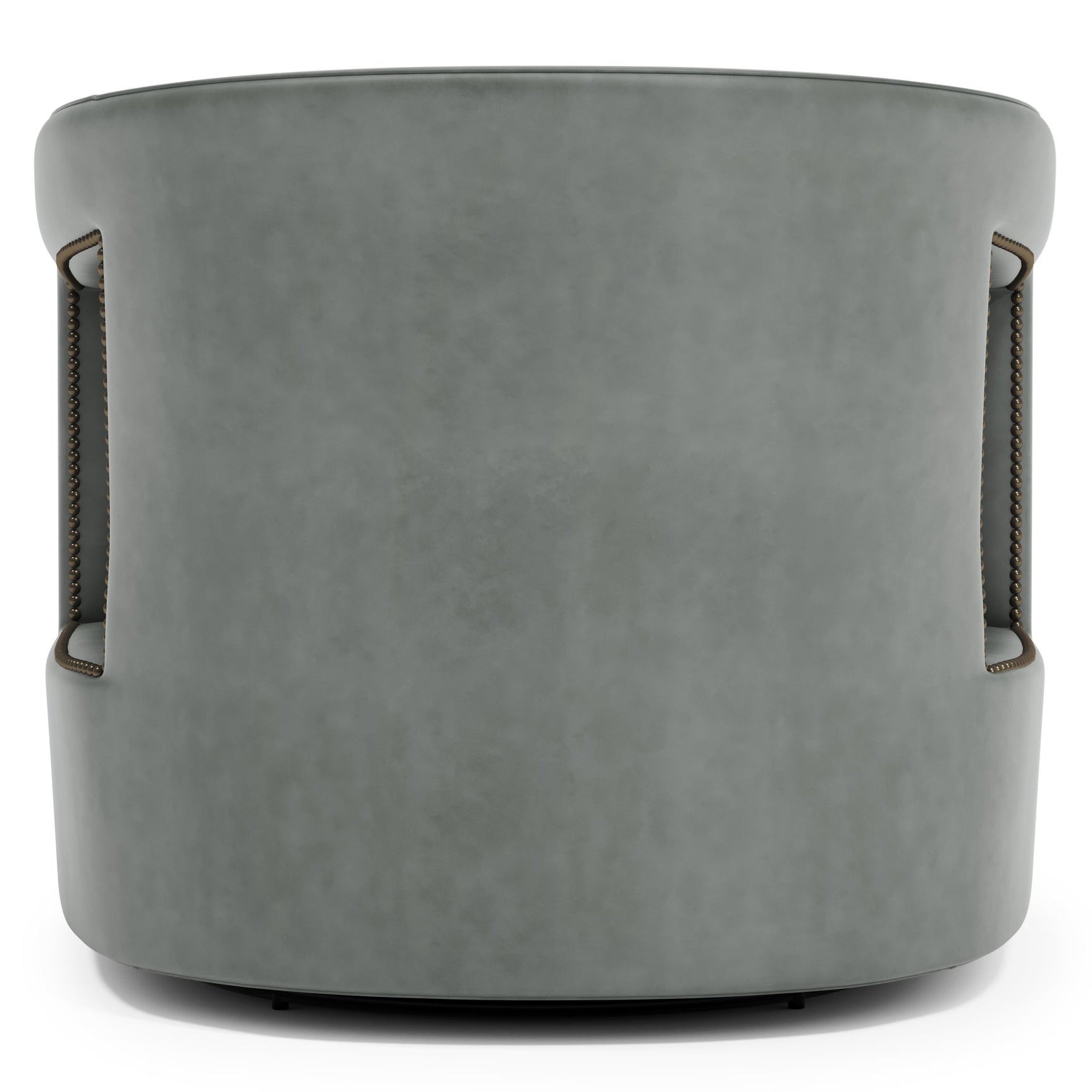 Alana Grey Leather Swivel Chair - Ornate Home