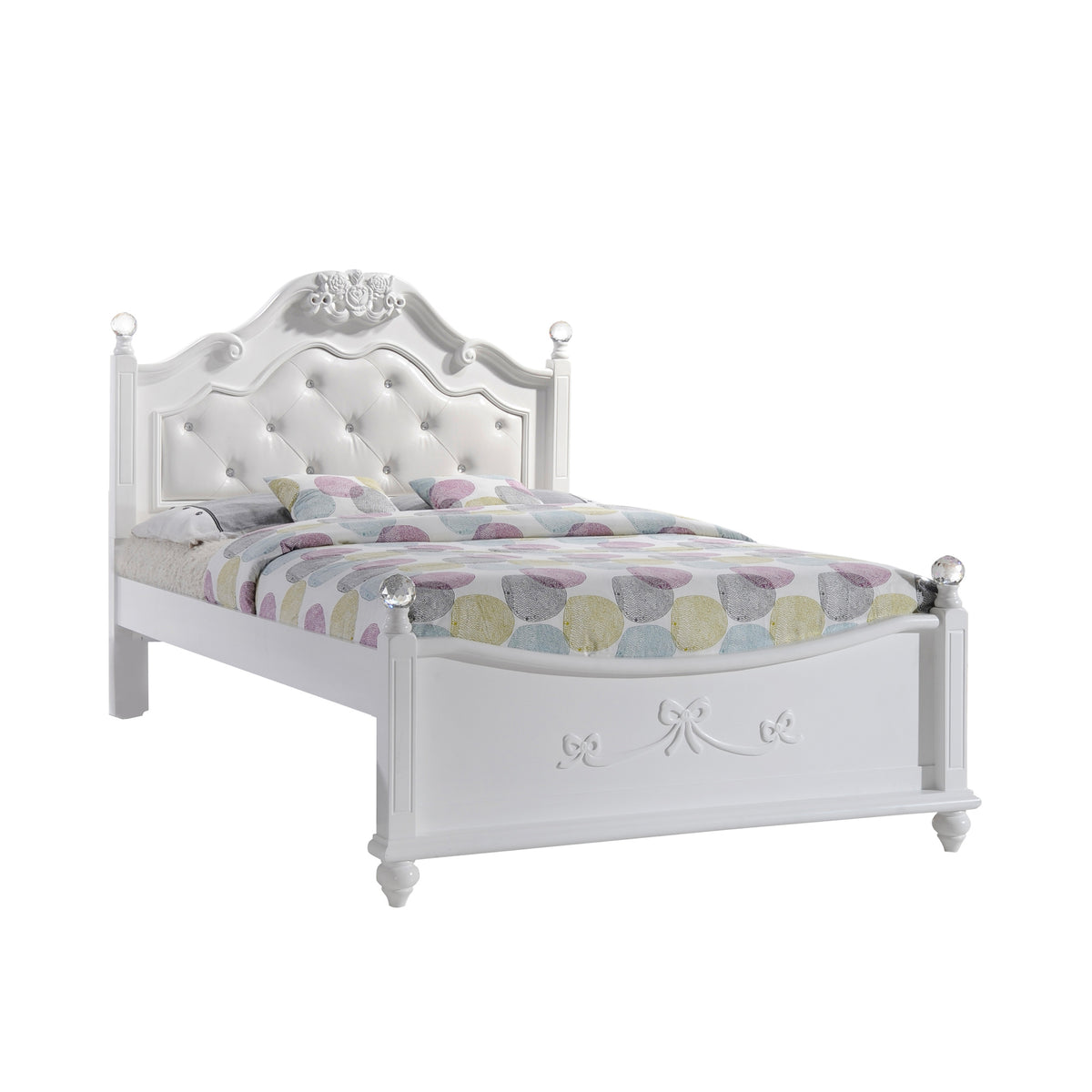 Alana White 5-Piece Full Platform Bedroom Set - Ornate Home