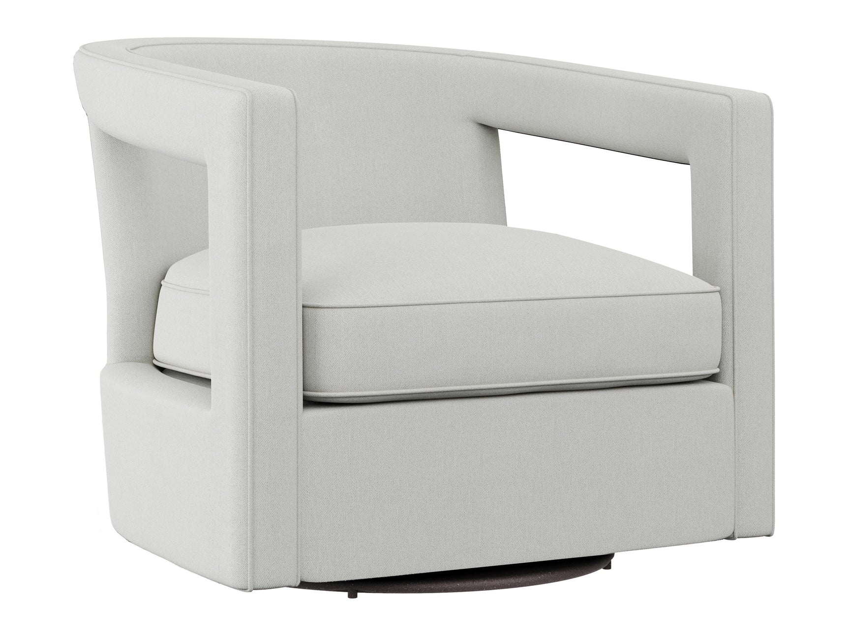 Alana White/Cream Fabric Swivel Chair - Ornate Home