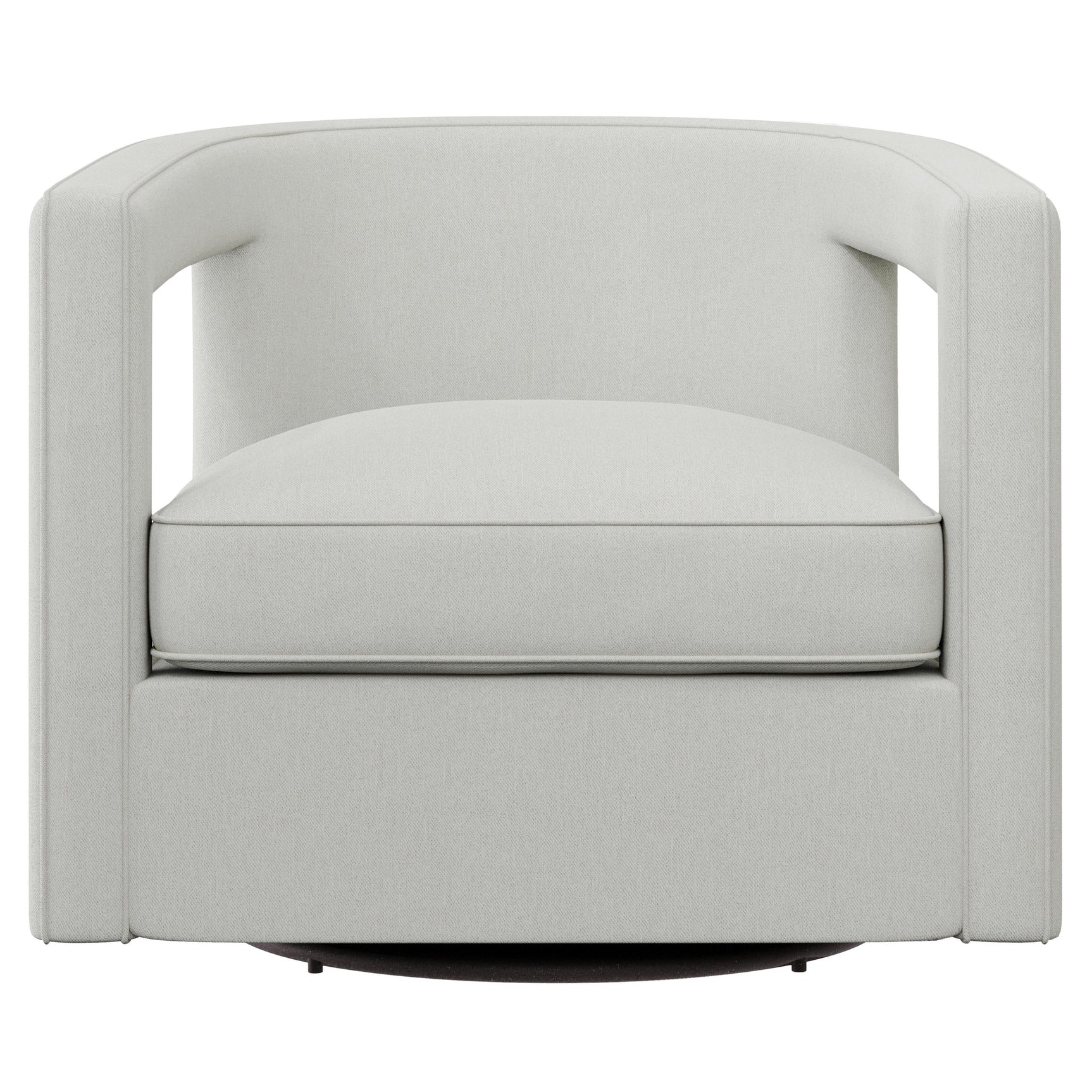 Alana White/Cream Fabric Swivel Chair - Ornate Home