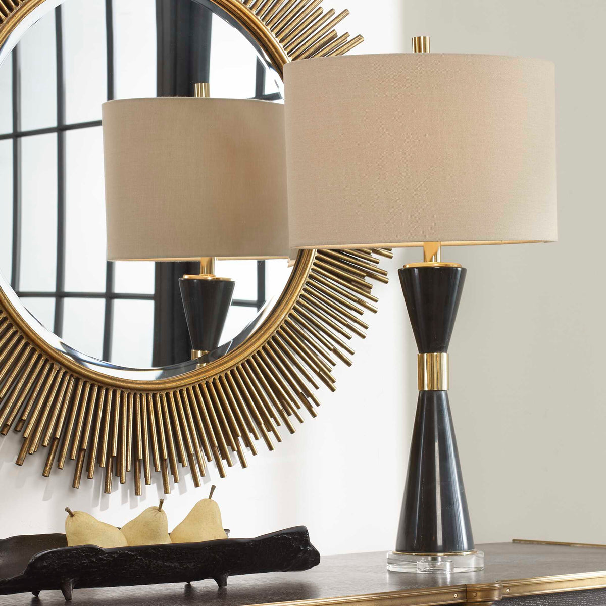 Alastair Black Marble Table Lamp - Ornate Home