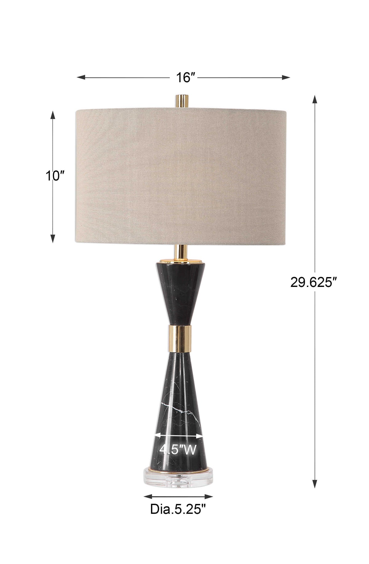 Alastair Black Marble Table Lamp - Ornate Home