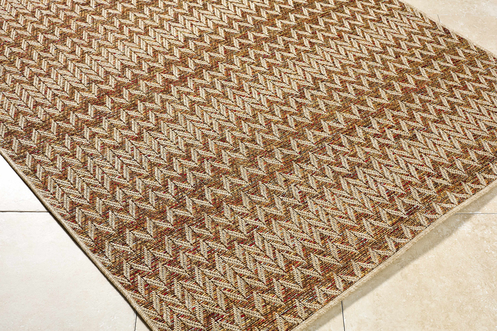 Alazne Burnt Orange Outdoor Area Rug - Ornate Home