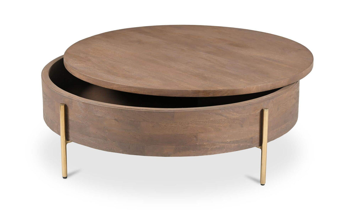 Alba Brown Storage Coffee Table - Ornate Home