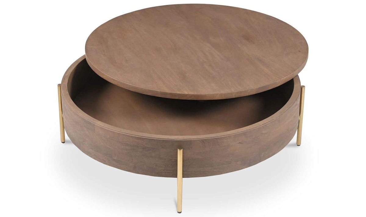 Alba Brown Storage Coffee Table - Ornate Home