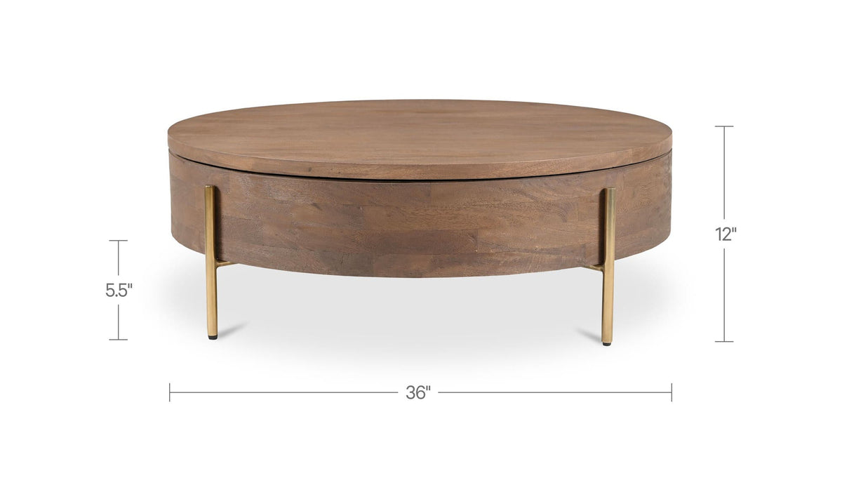 Alba Brown Storage Coffee Table - Ornate Home