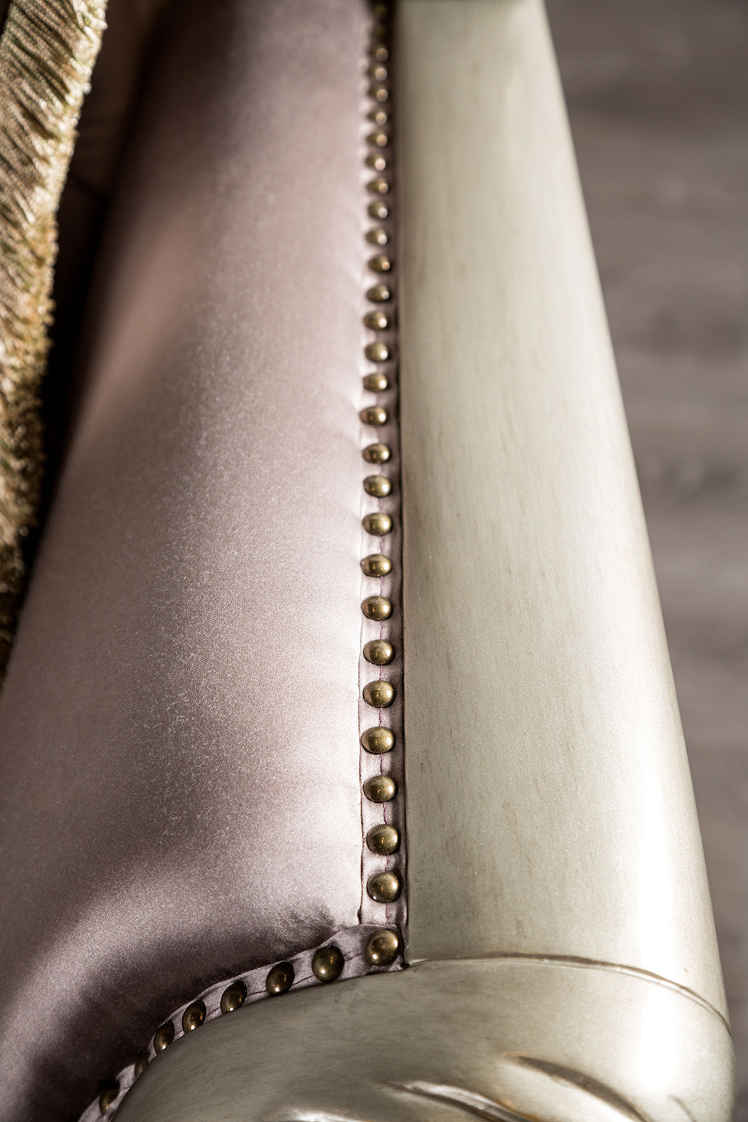 Albacete Champagne & Purple Velvet Sofa - Ornate Home