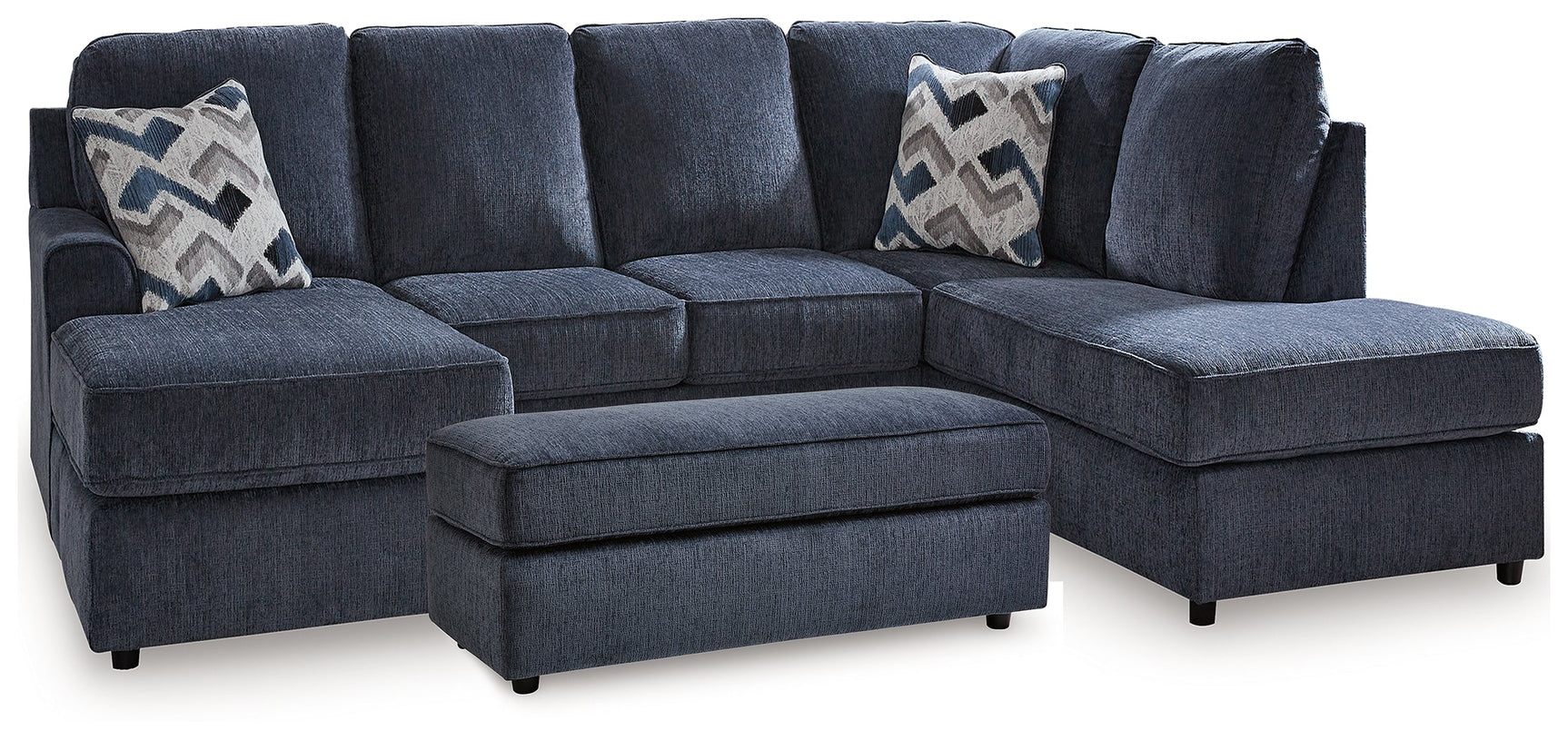 Albar Place Cobalt 2-Piece Sectional & Ottoman (Online Special Price) - Ornate Home