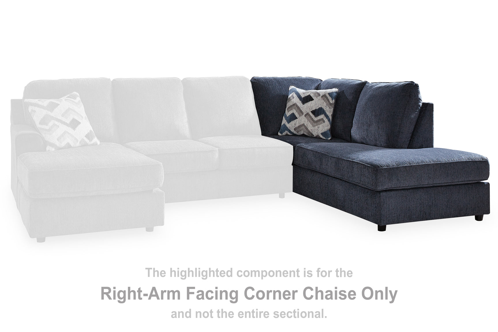 Albar Place Cobalt 2-Piece Sectional & Ottoman - Ornate Home