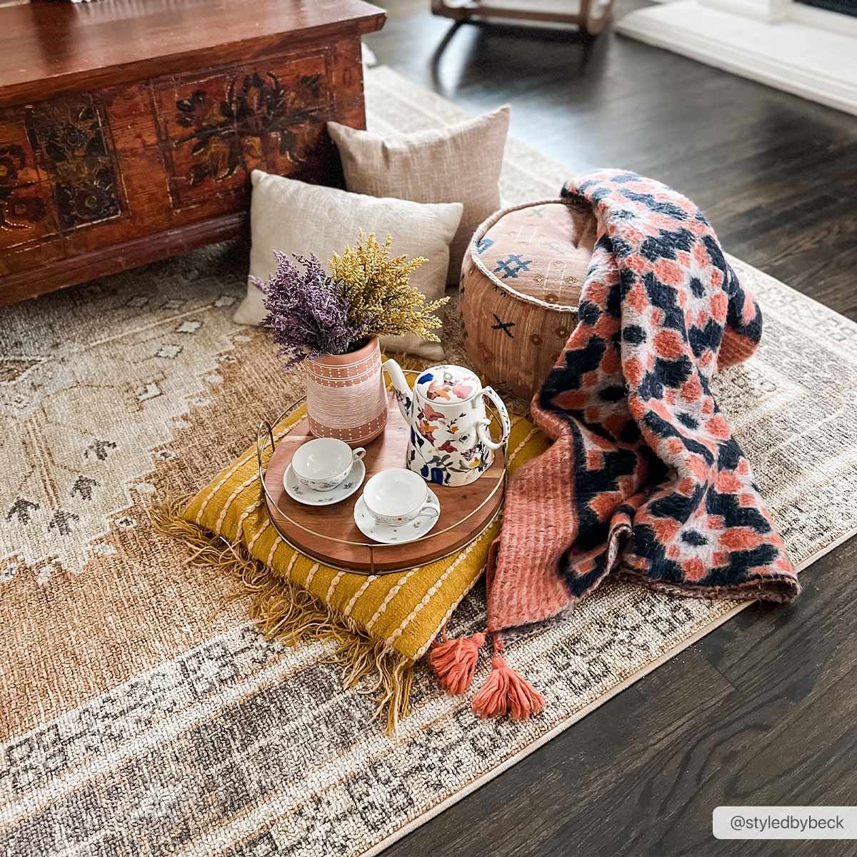 Albas Washable Area Rug - Ornate Home