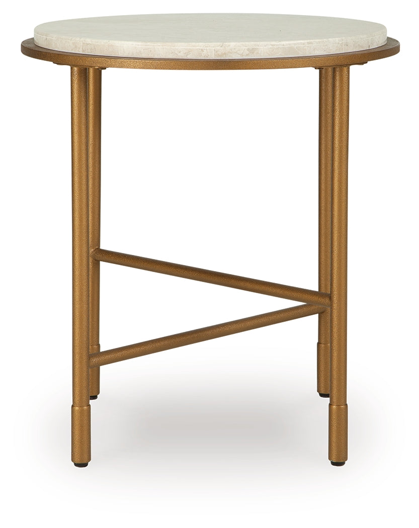 Alben Antique Gold End Table (Online Special Price) - Ornate Home