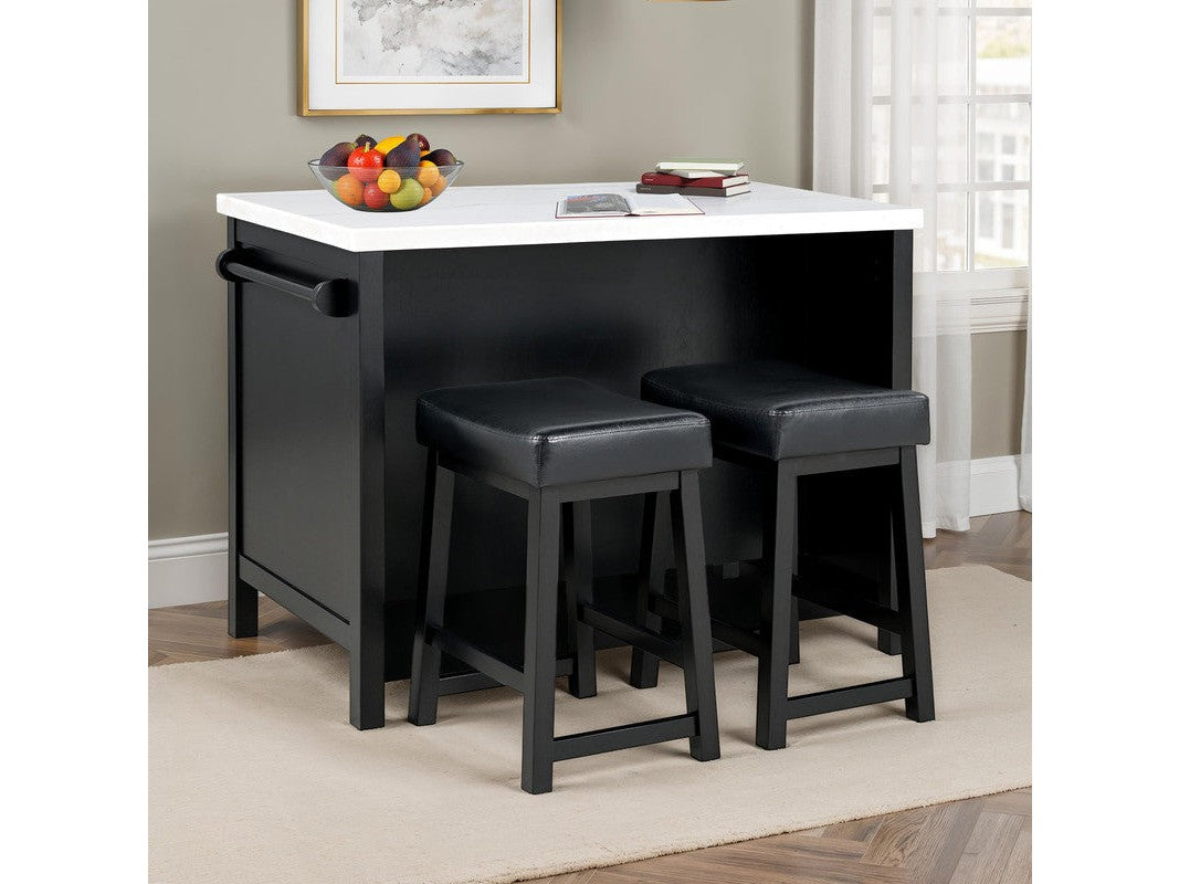 Albergo Black 3 Pc. Bar Table Set - Ornate Home