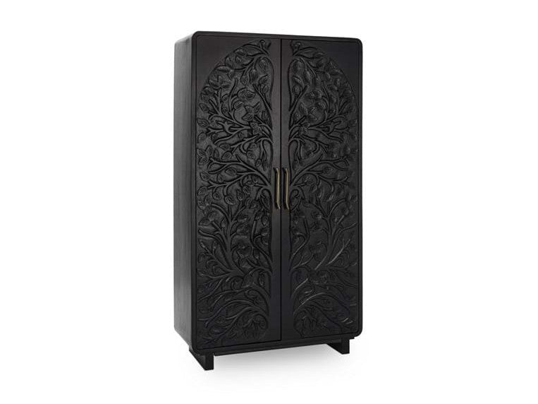 Albero Black Tall Cabinet - Ornate Home