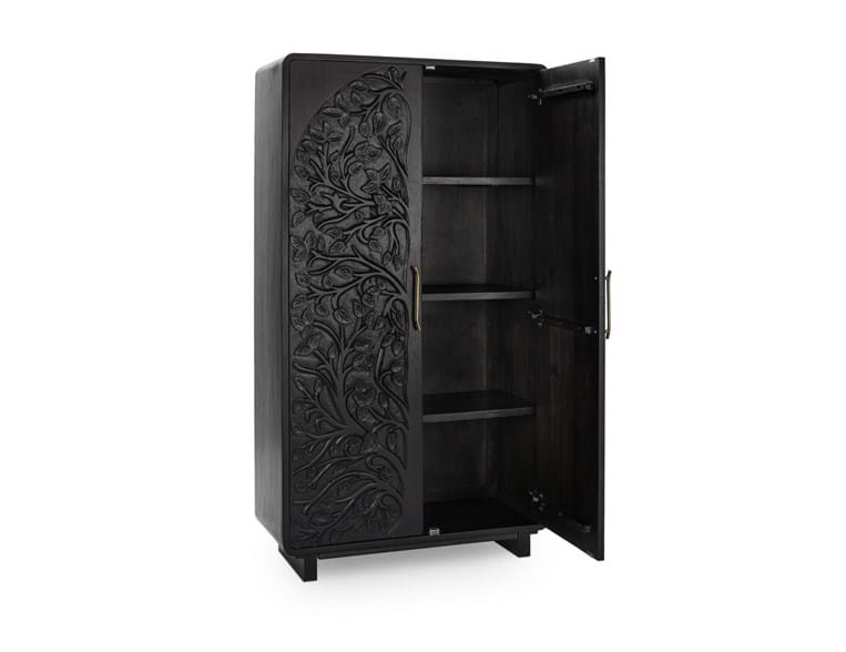 Albero Black Tall Cabinet - Ornate Home