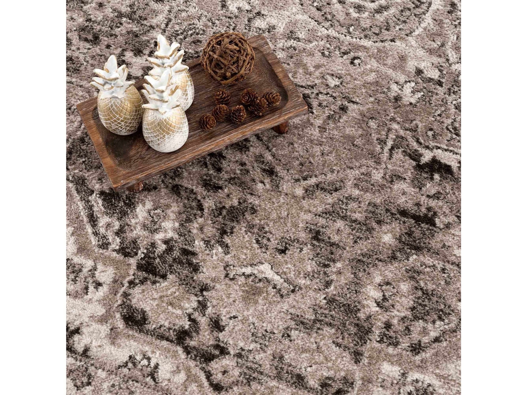 Albie Charcoal & Beige Area Rug - Clearance - Ornate Home