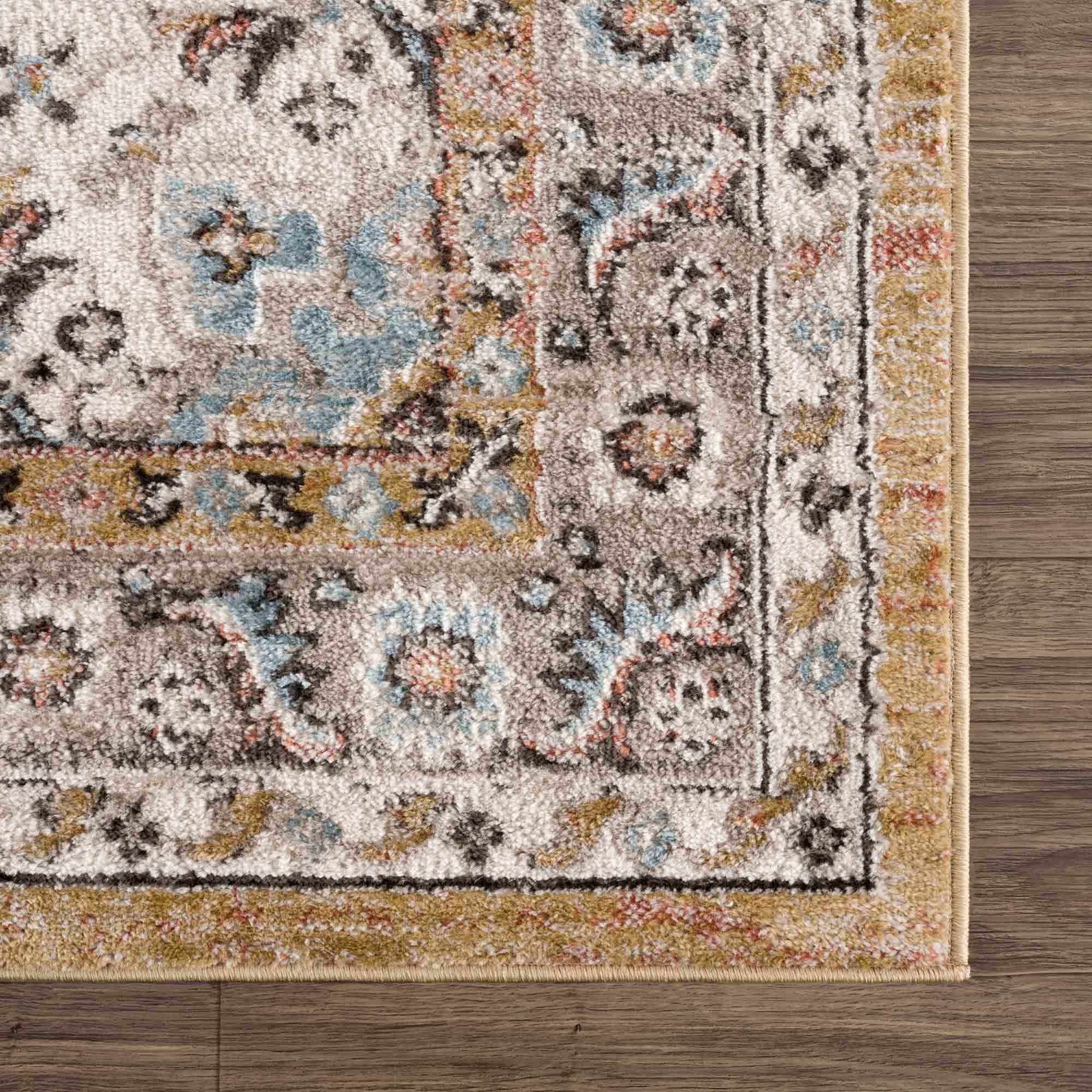 Albie Gold & Beige Area Rug - Clearance - Ornate Home