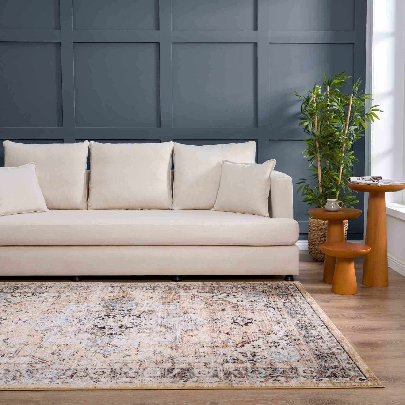 Albie Gold & Beige Area Rug - Clearance - Ornate Home