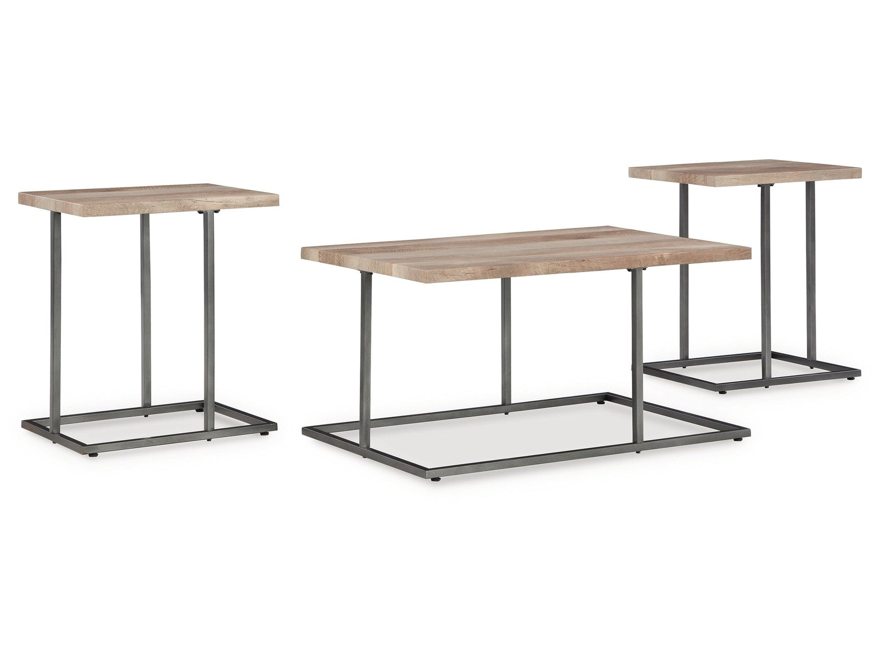 Albreane Grayish Brown/Black Occasional Table Set (Set of 3) (Online Special Price) - Ornate Home