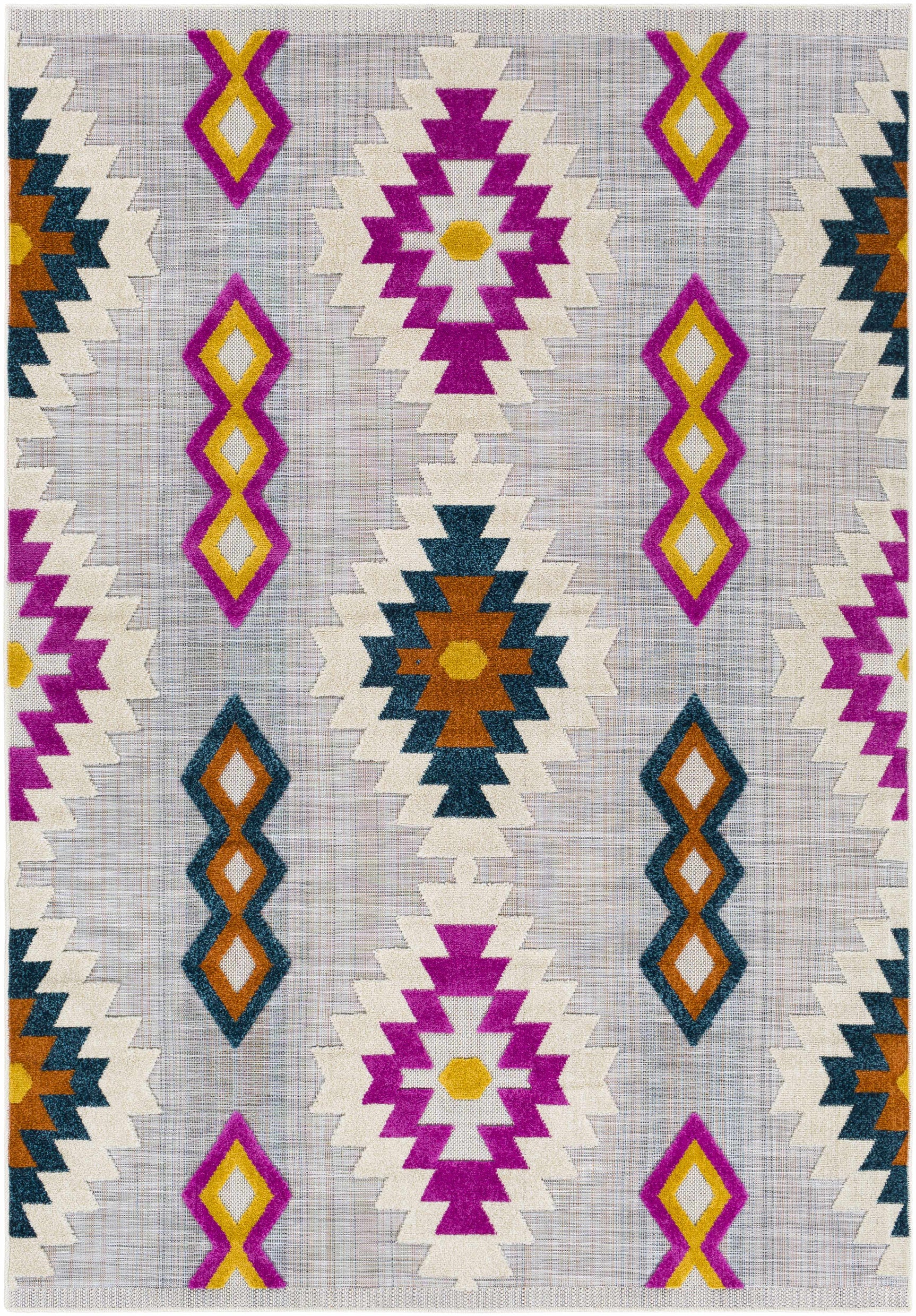 Alburg Southwestern Magenta Outdoor Carpet - Clearance - Ornate Home