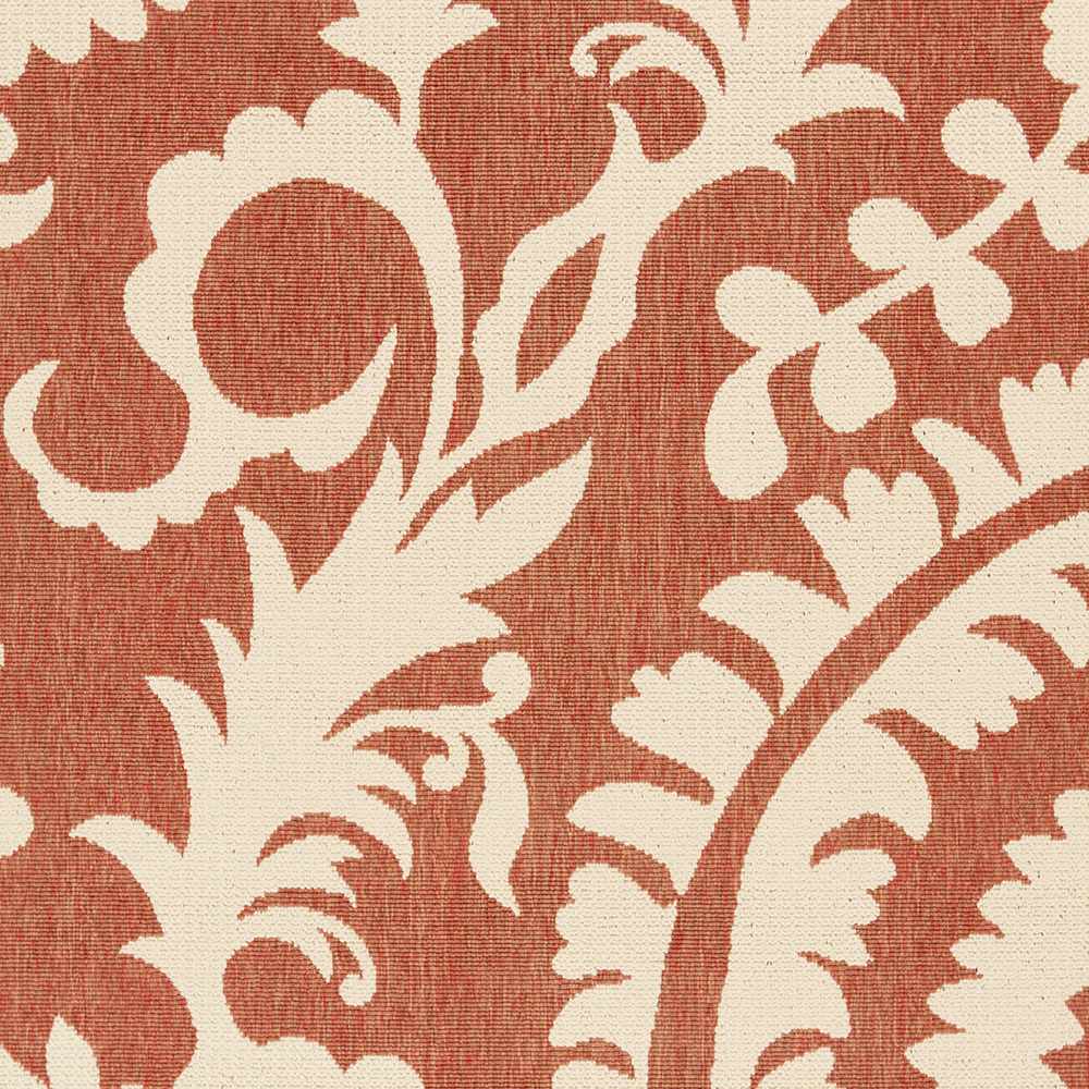 Alburnett Burnt Orange Floral Outdoor Rug - Clearance - Ornate Home