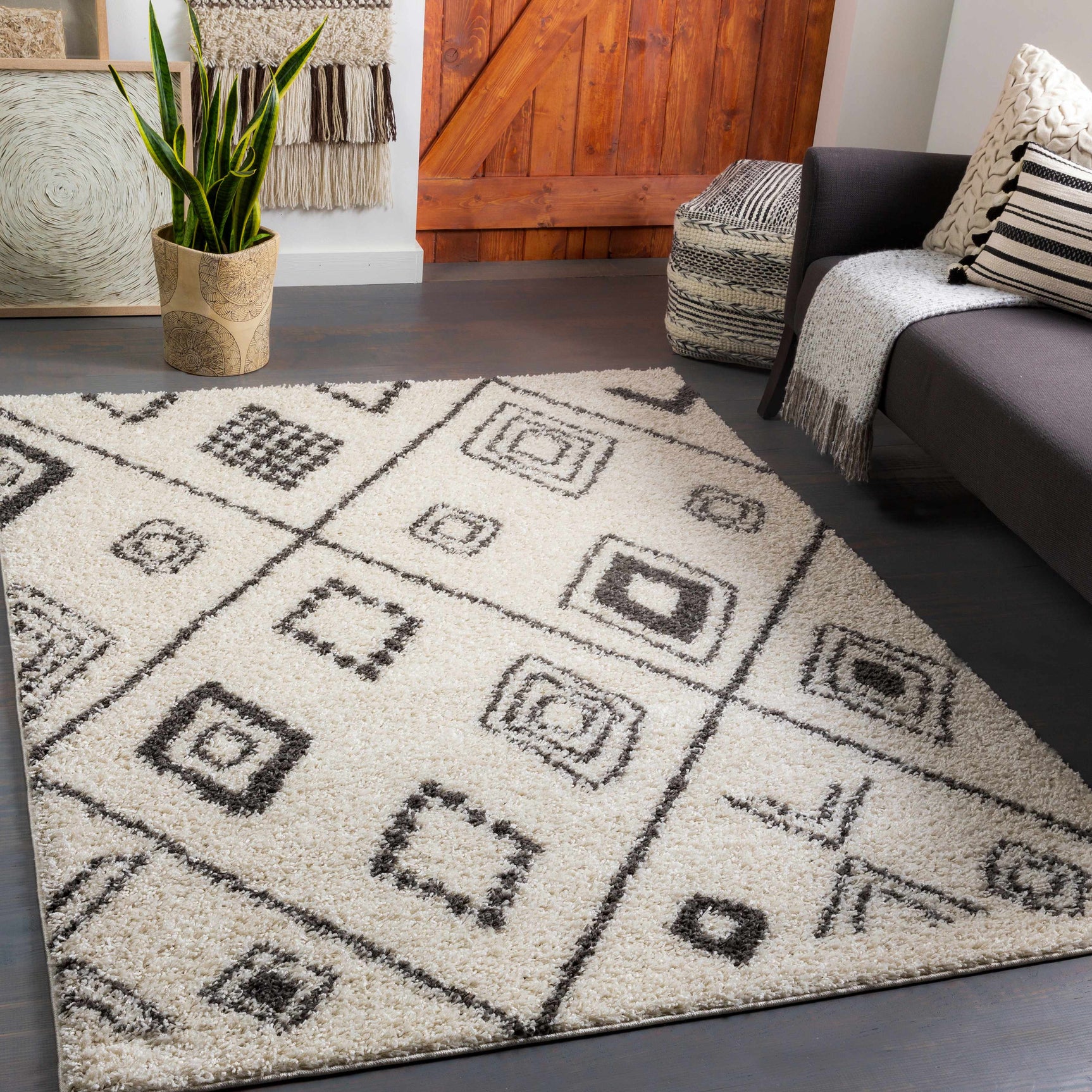Albury Tribal Trellis Area Carpet - Clearance - Ornate Home