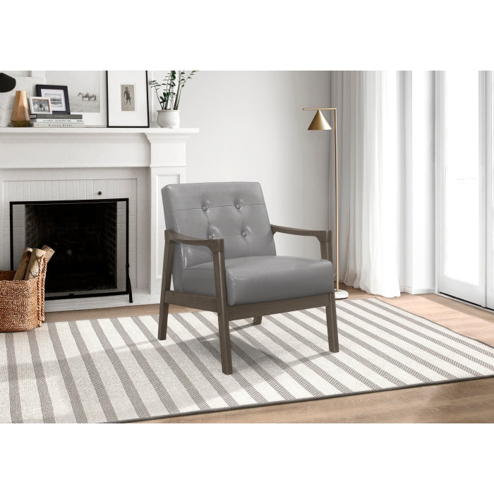 Alby Gray Accent Chair - Ornate Home