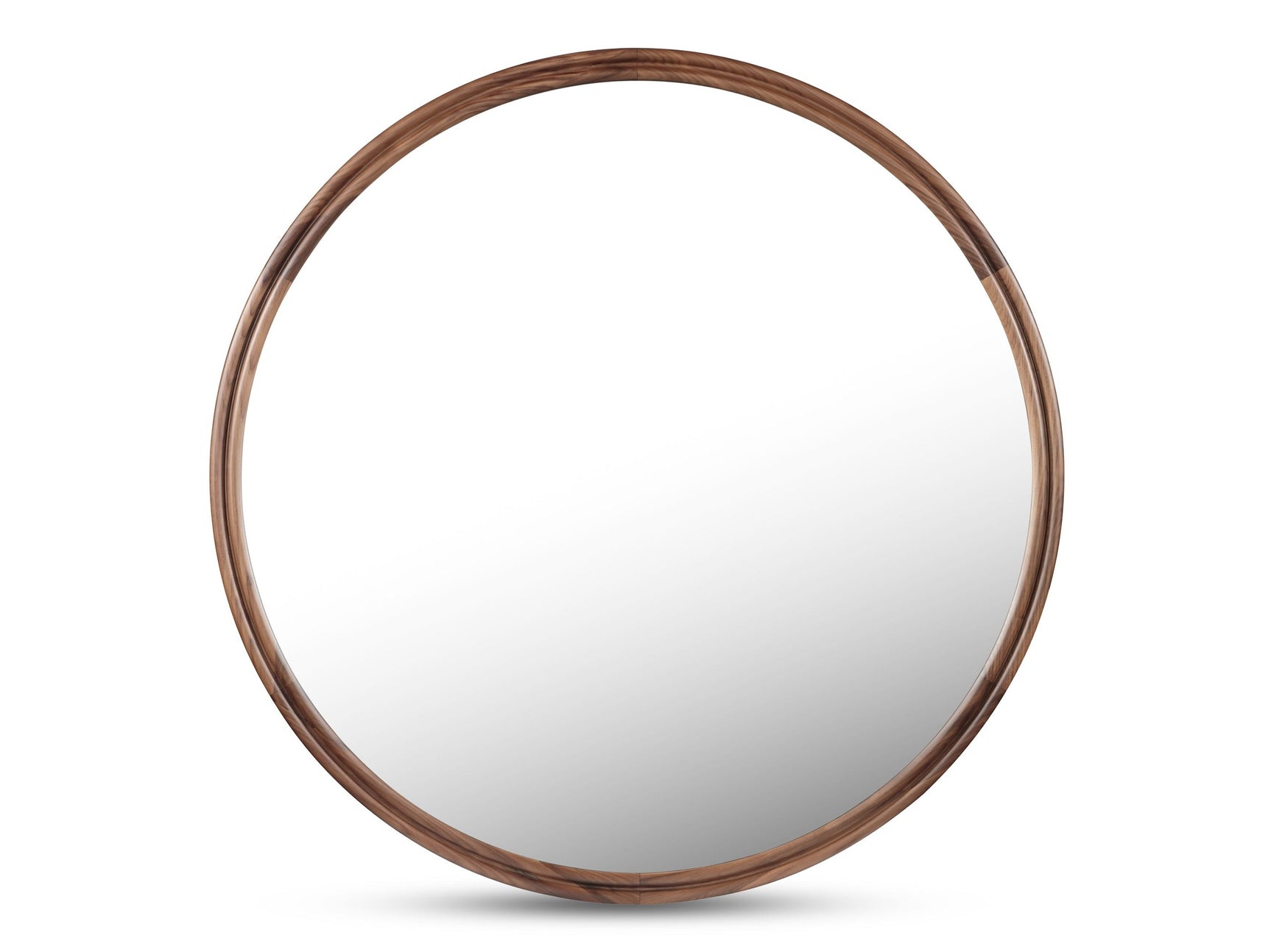 Alcott Walnut Small Round Mirror - Ornate Home