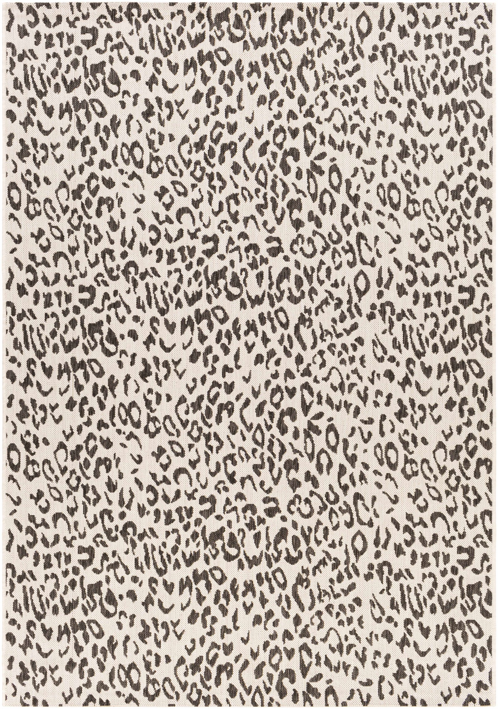 Alderbury White Leopard Print Outdoor Rug - Ornate Home