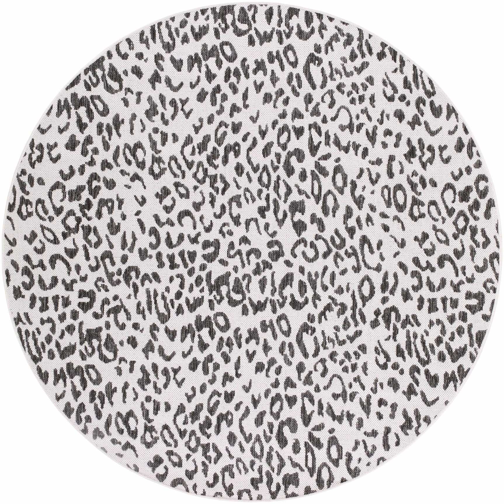 Alderbury White Leopard Print Outdoor Rug - Ornate Home