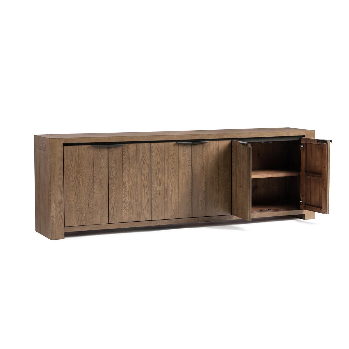 Alderson Cafe Brown 6-Door Cabinet
