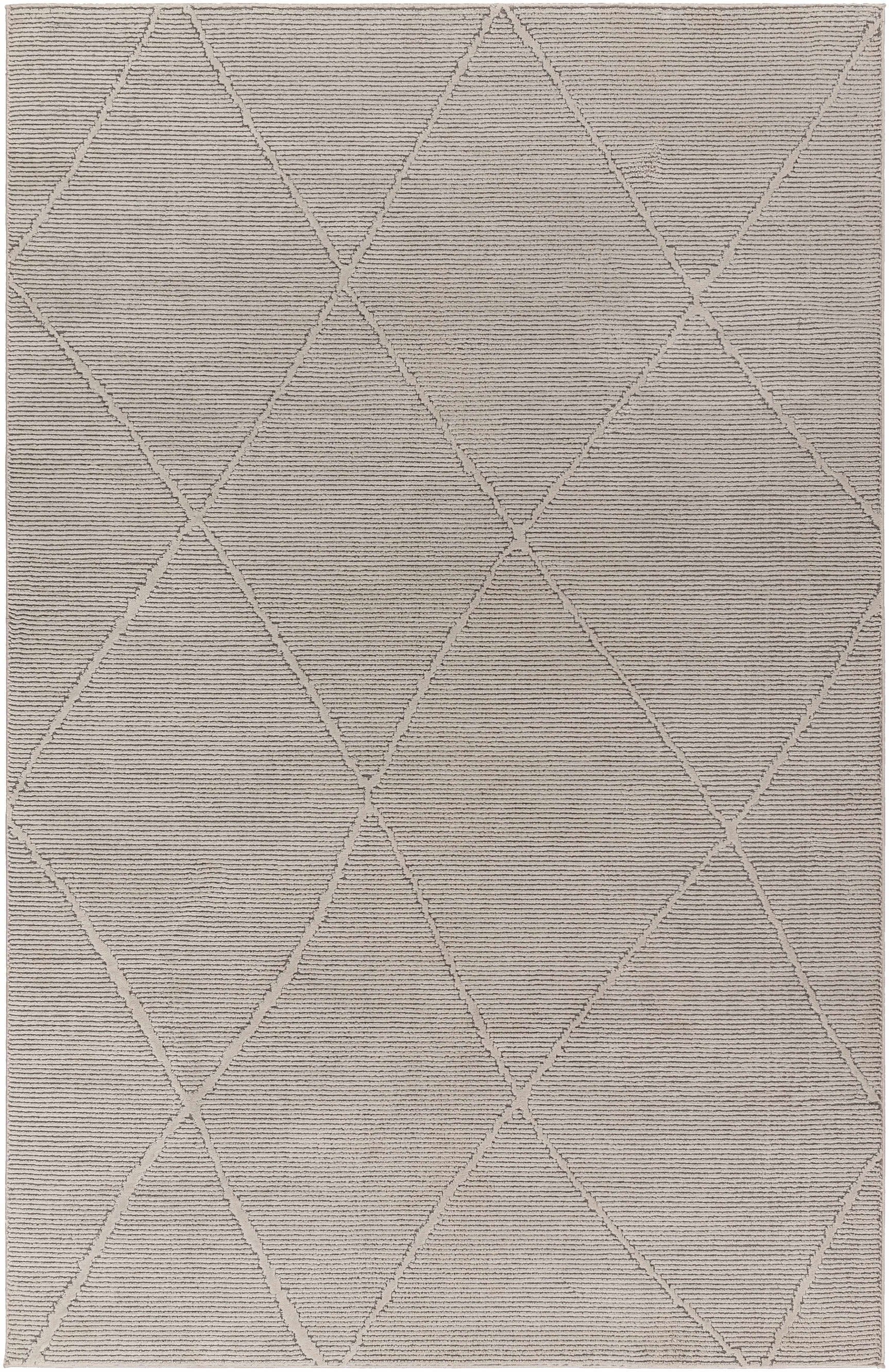Aldis Grey Plush Textured Washable Rug - Clearance - Ornate Home