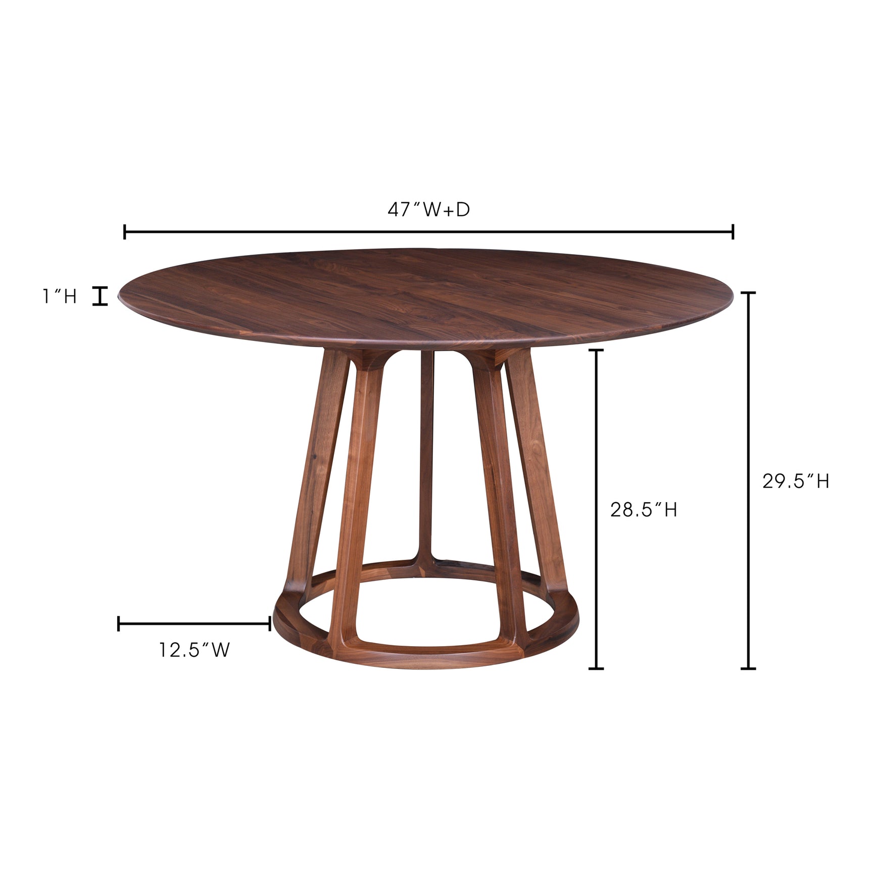Aldo Brown Round Dining Table - Ornate Home