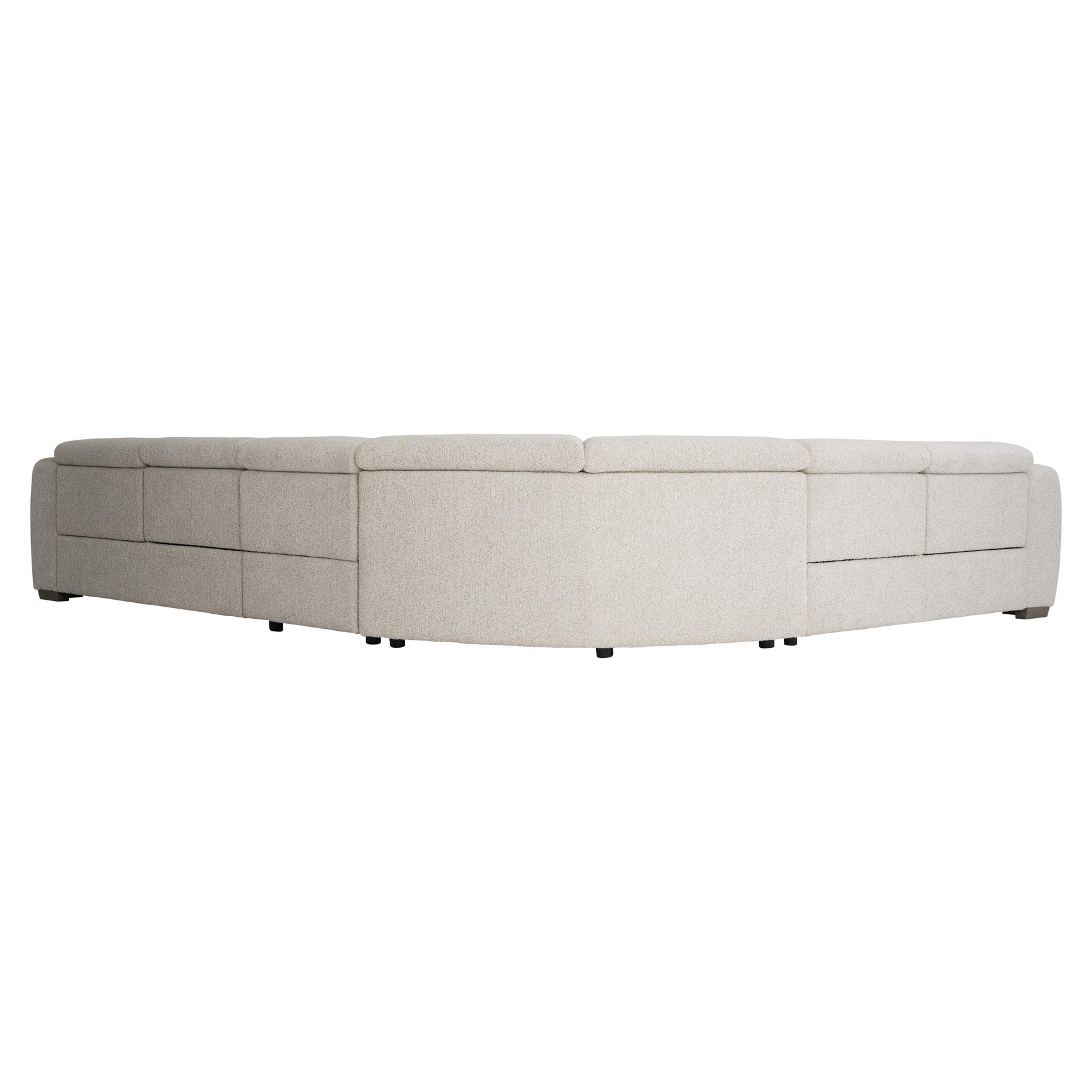 Aldo White/Cream Fabric Power Motion Sectional - Ornate Home