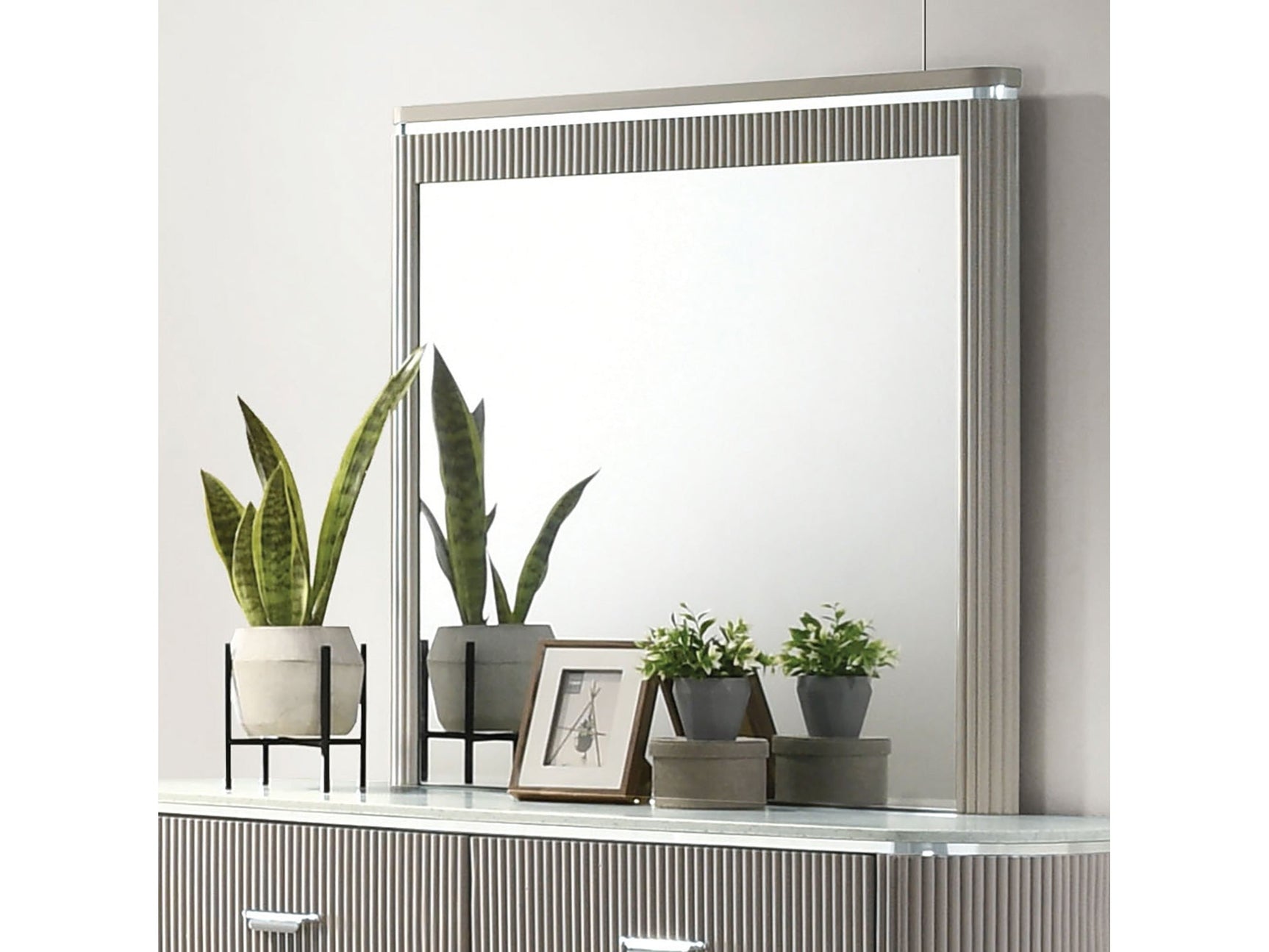 Aldridge Light Gray Mirror - Ornate Home