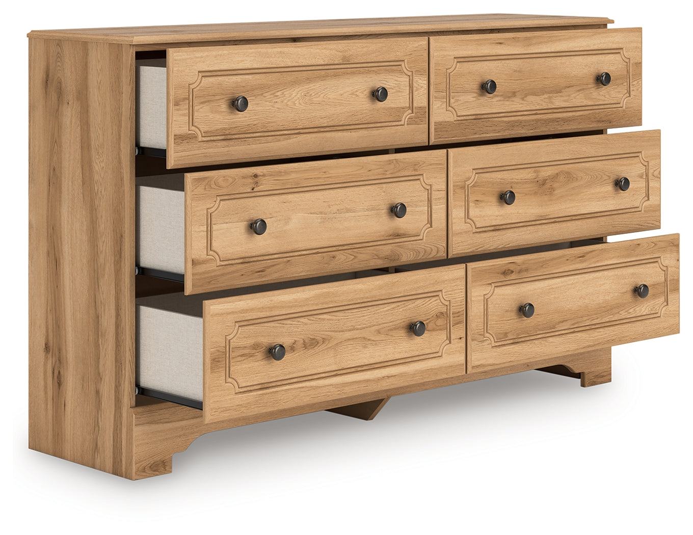 Aleaport Warm Brown Six Drawer Dresser - Ornate Home