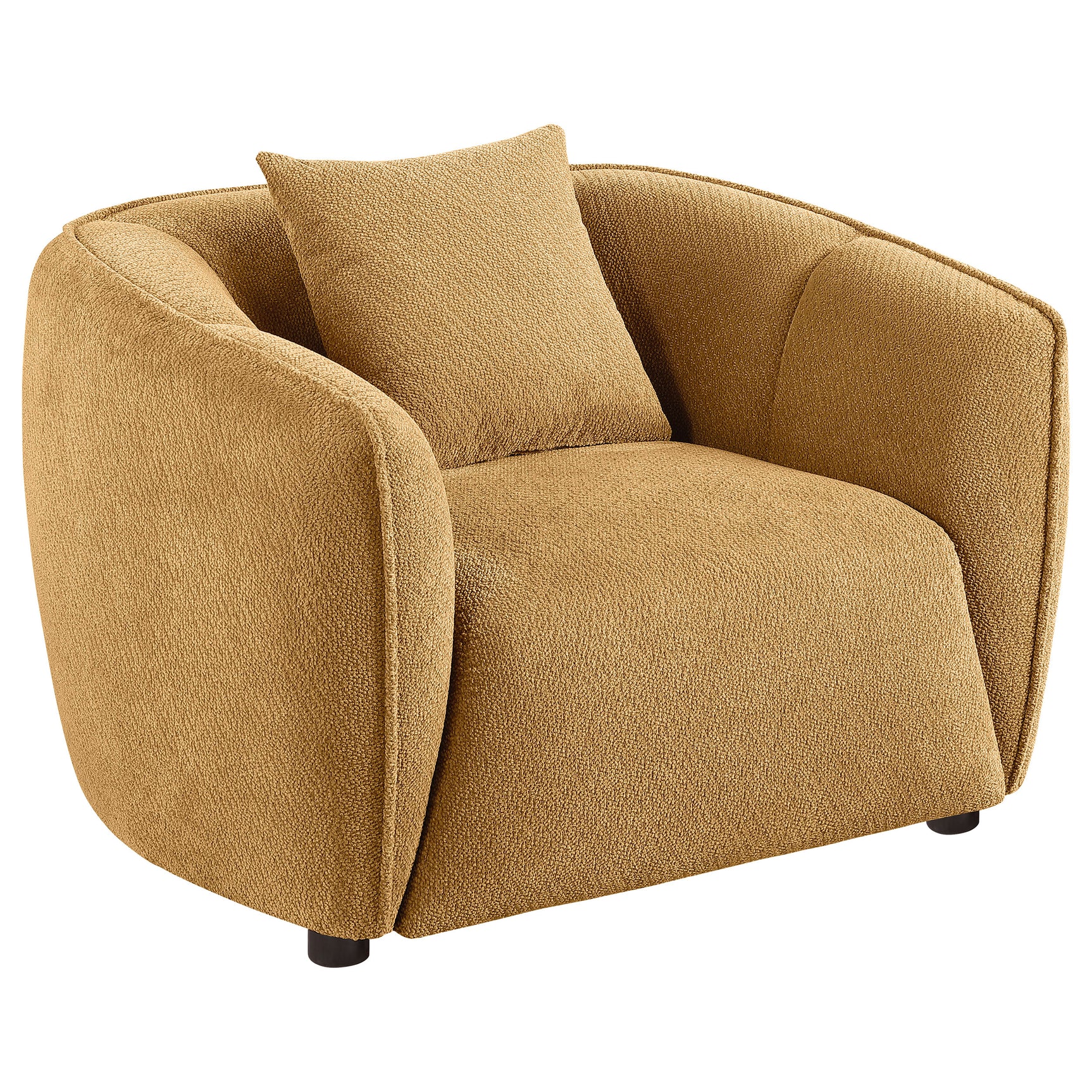 Aleisha Mustard Yellow 3-piece Chenille Upholstered Sofa Set - Ornate Home