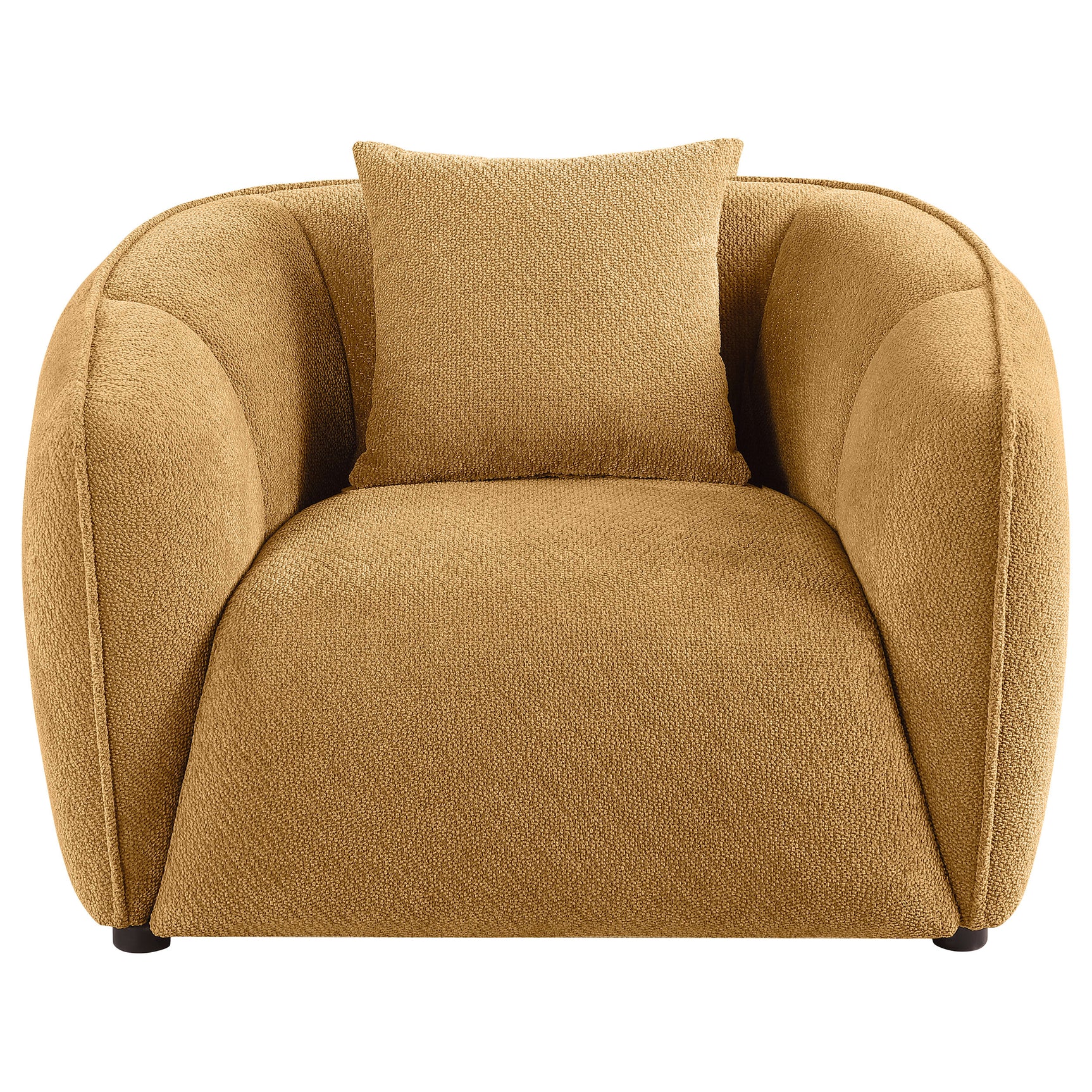 Aleisha Mustard Yellow Chenille Upholstered Accent Chair - Ornate Home