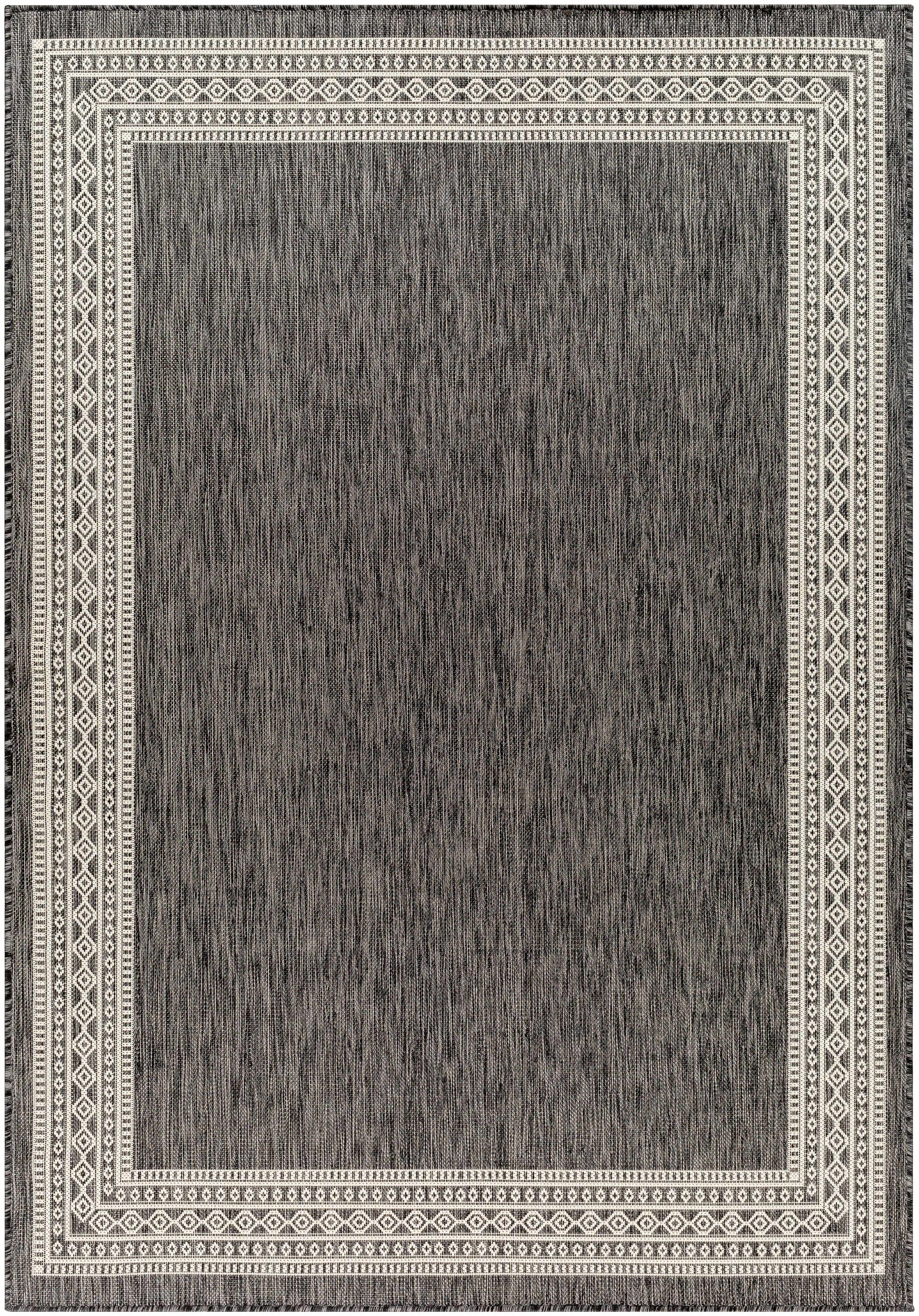 Aleli Black & White Outdoor Area Rug - Clearance - Ornate Home
