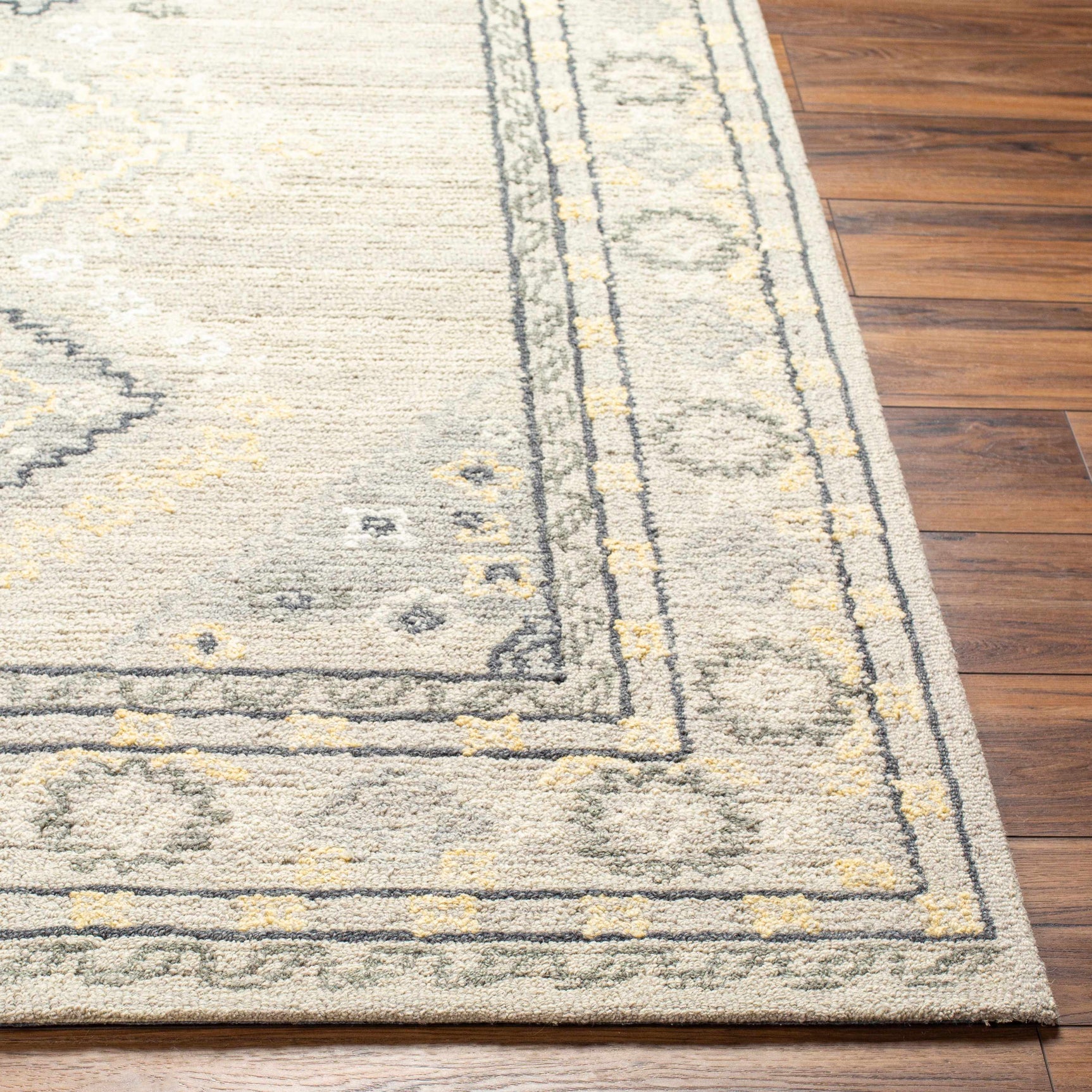 Alena Gray Wool Blend Area Rug - Clearance - Ornate Home
