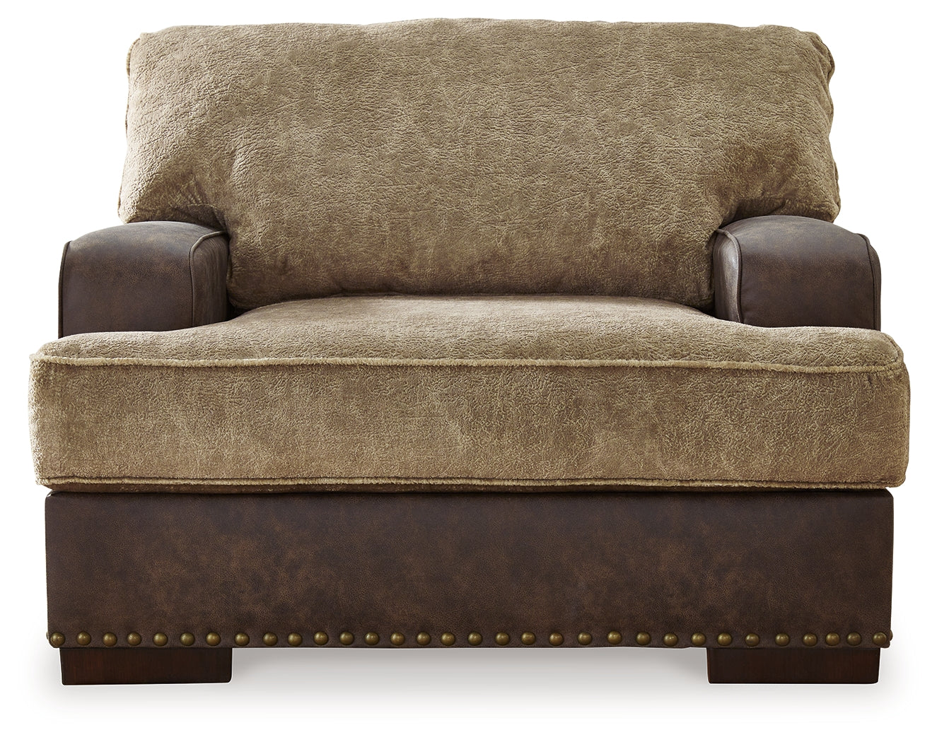 Alesbury Brown Sofa, Loveseat, Oversized Chair and Ottoman - Ornate Home