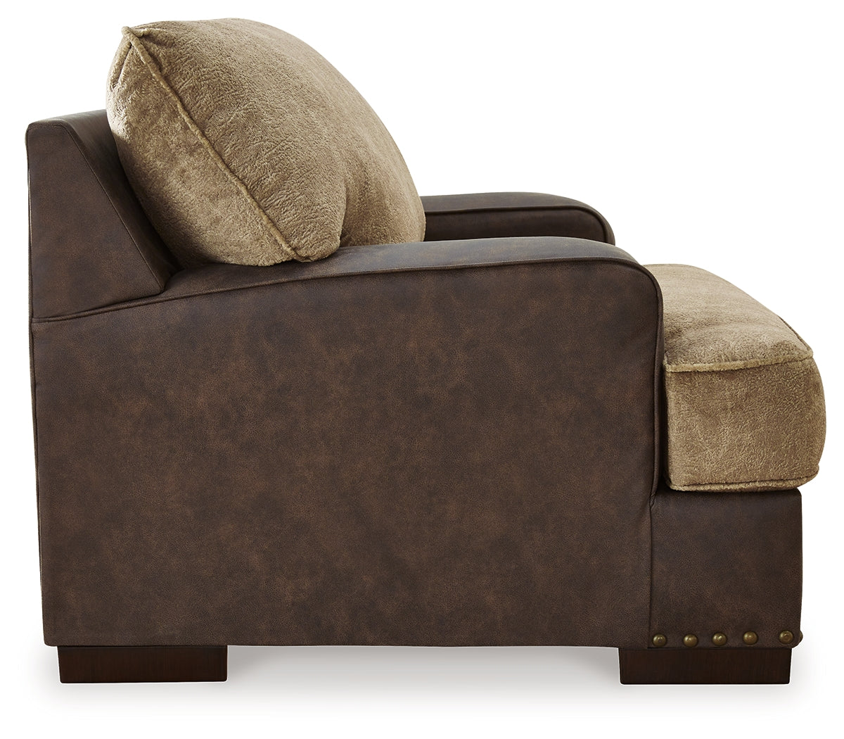 Alesbury Brown Sofa, Oversized Chair, Swivel Chair and Ottoman - Ornate Home