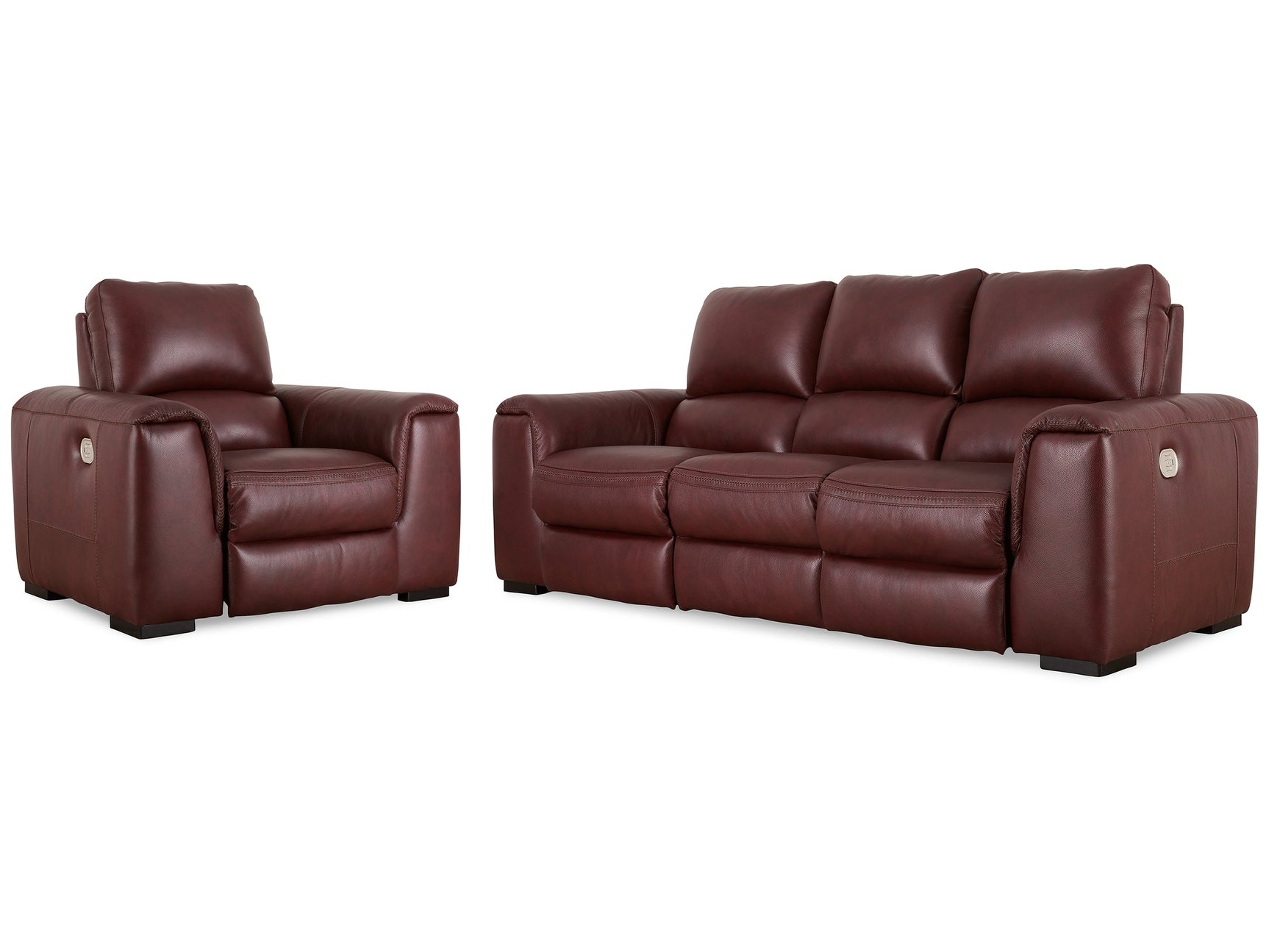 Alessandro Garnet Reclining Sofa and Recliner - Ornate Home