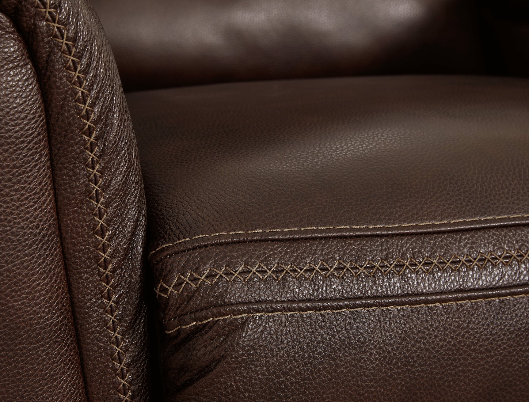 Alessandro Walnut Leather-match Power Recliner (Online Special Price) - Ornate Home