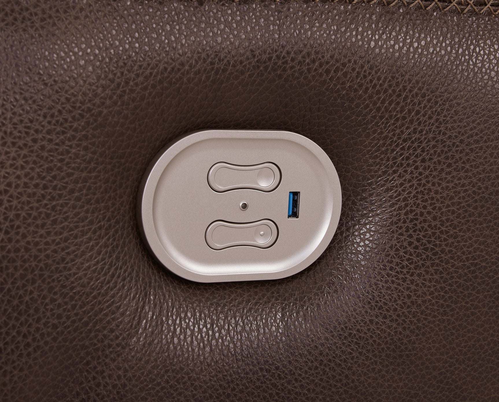 Alessandro Walnut Power Leather-match Reclining Loveseat w/ Console - Ornate Home