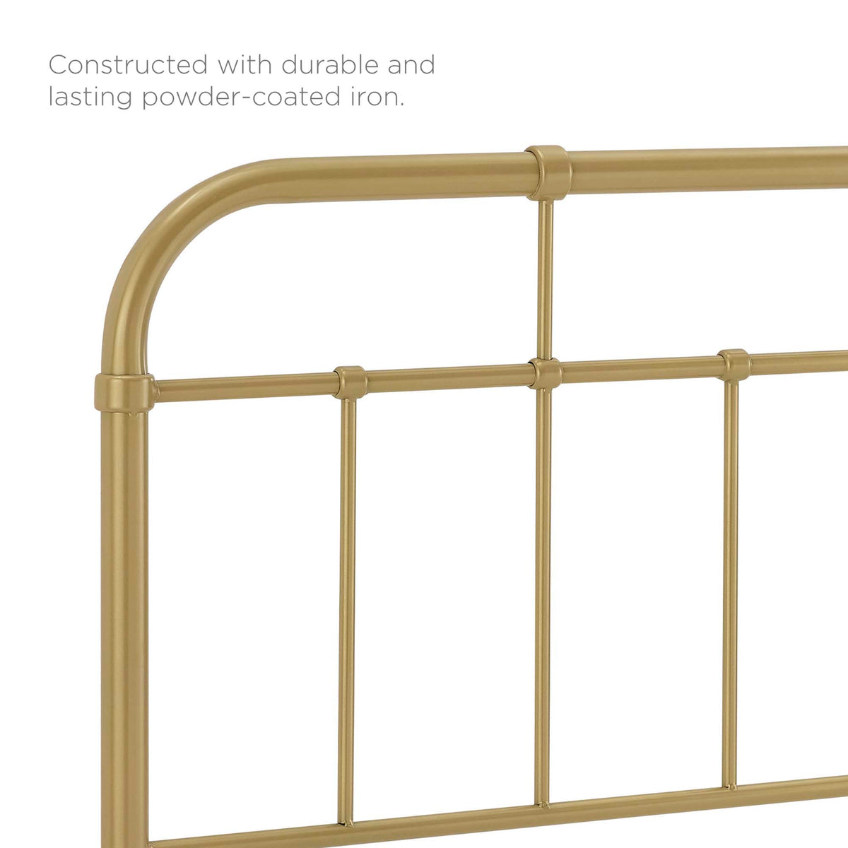 Alessia Gold Metal Twin Headboard - Ornate Home