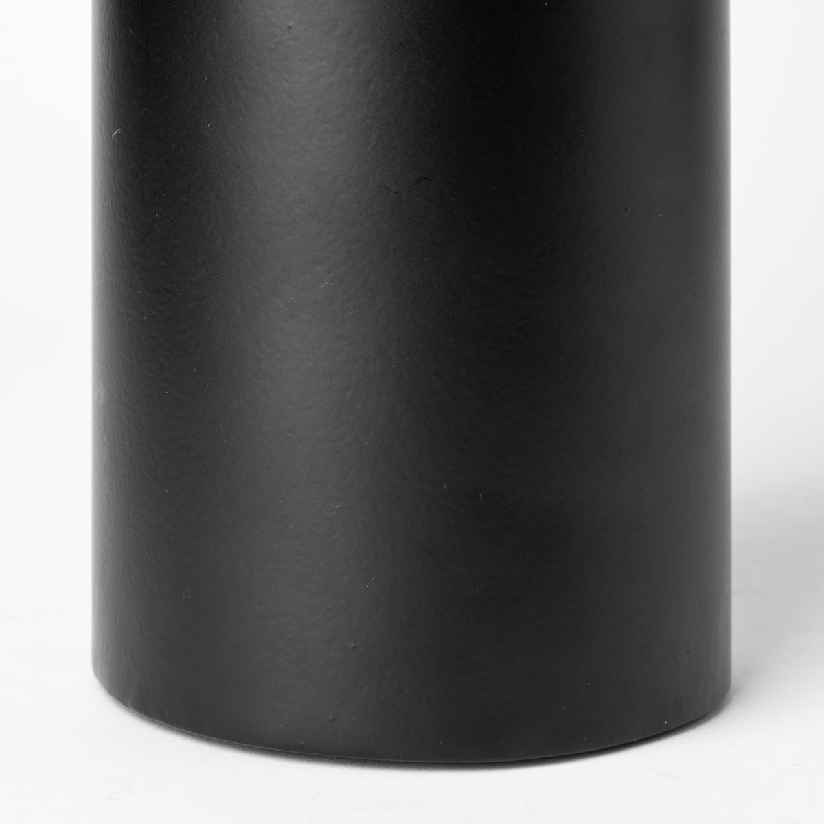 Alex Black Large Metal Cylindrical Table Candle Holder - Ornate Home